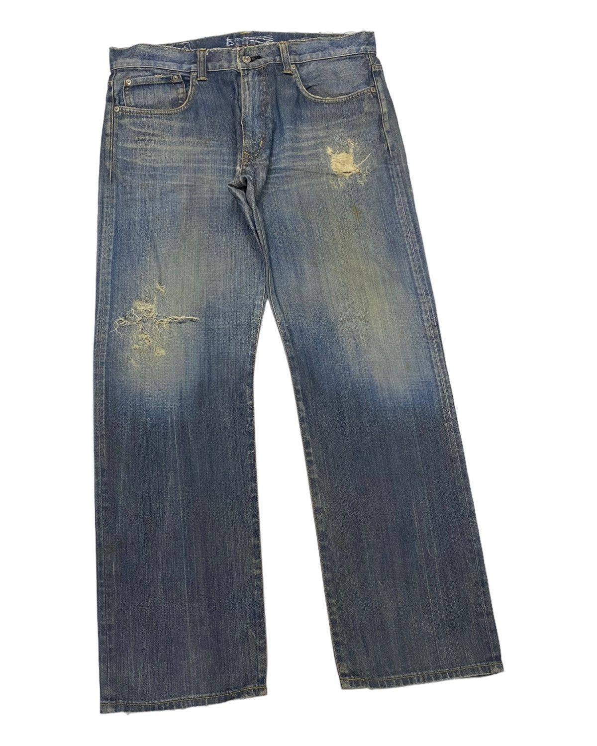Beauty Beast × Hysteric Glamour 🔥BAGGY DISTRESSED DENIM EDWIN 504R BAGGY JEANS Size US 38 / EU 54 - 3 Thumbnail