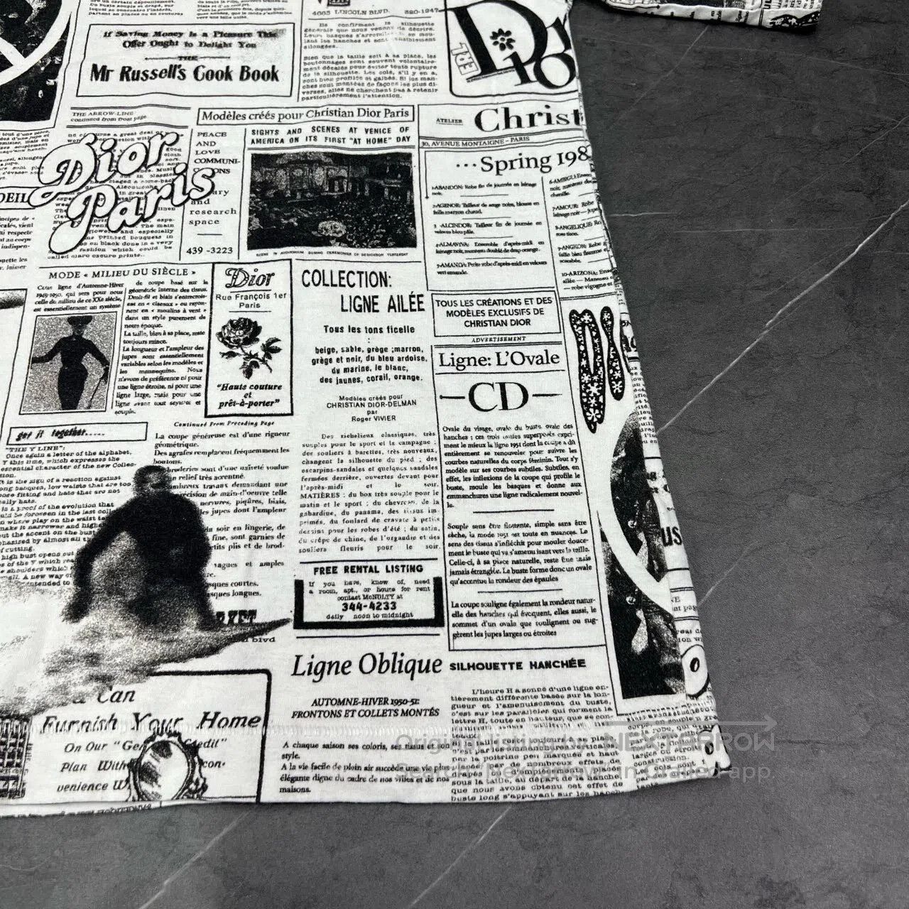 Dior Dior 23FW ERL Collaboration Peace & Love Newspaper Print S Size US XXL / EU 58 / 5 - 4 Thumbnail
