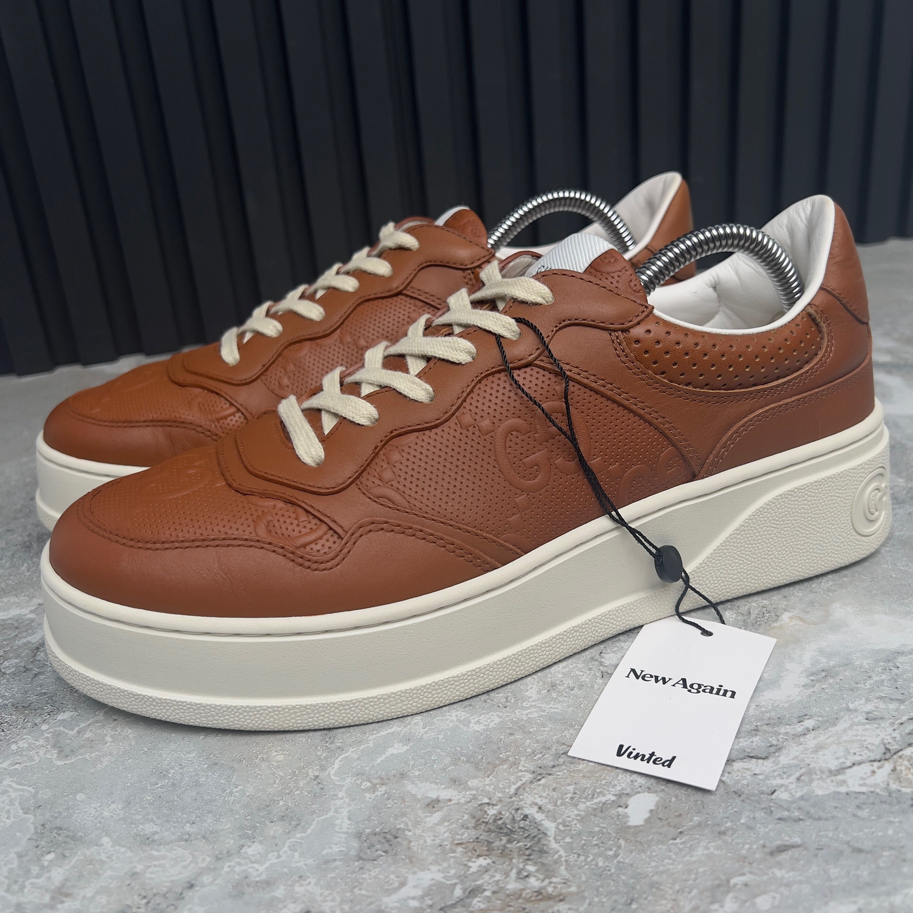 Gucci Gucci Chunky GG Embossed Logo Trainer Sneaker Leather Size US 8.5 / EU 41-42 - 1 Thumbnail