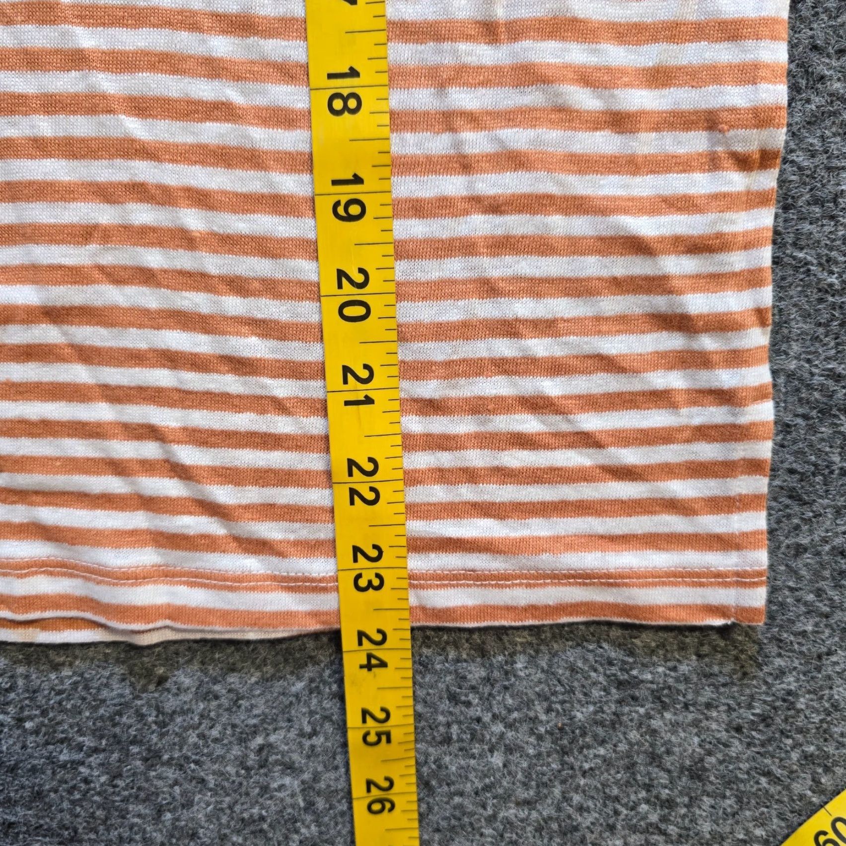 Vintage **Haven Orange White Striped Linen Women's XS T-Shirt** User: **Haven Women's XS Orange White Striped Linen T-Shirt** Size XS / US 0-2 / IT 36-38 - 6 Thumbnail