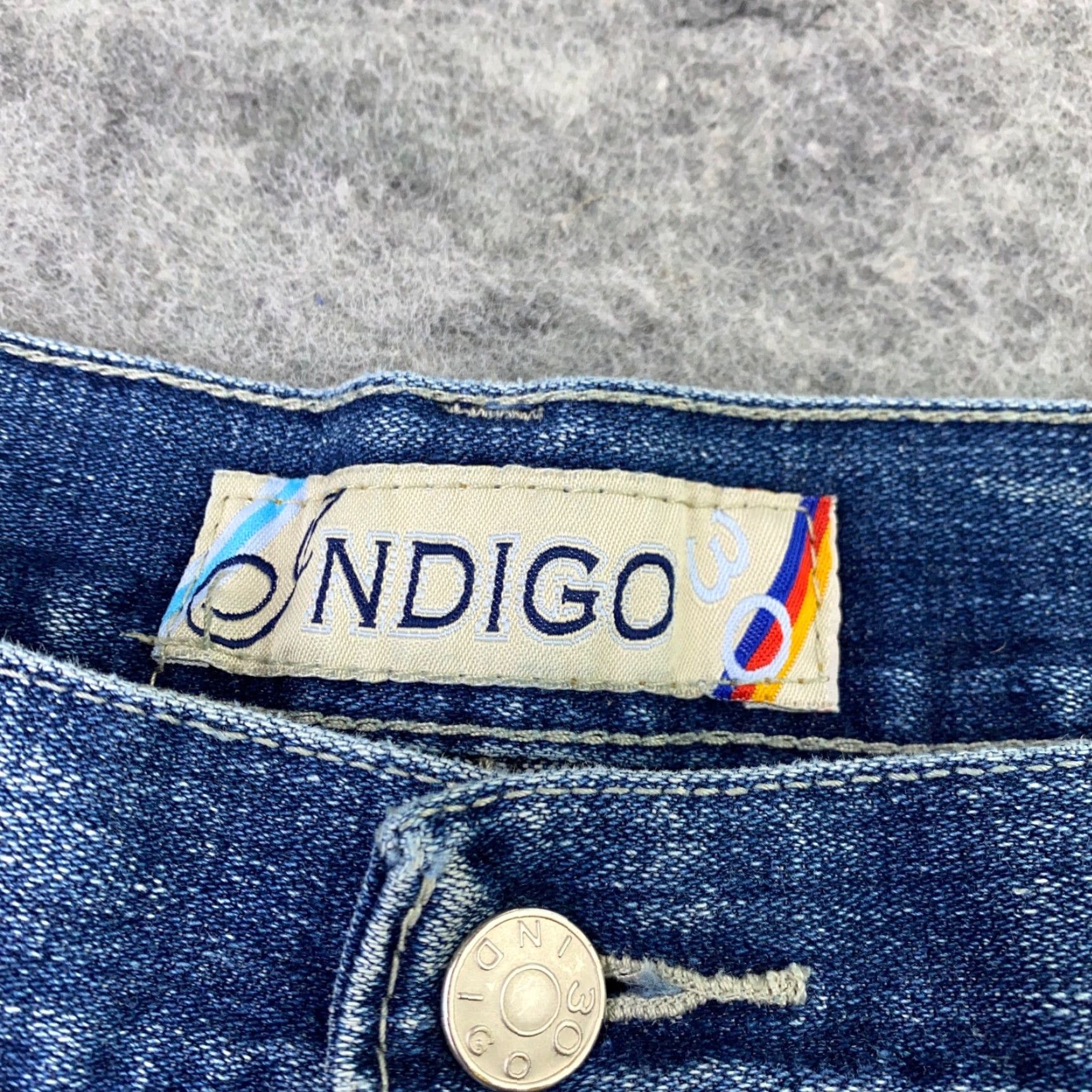 Denime Indigo 30 Mens Bermuda Shorts Denim 42 Blue 90s Hip Hop Baggy Relaxed Zip Front Flat Front Cotton Casual Bermuda Shorts Mens Size US 42 / EU 58 - 5 Thumbnail
