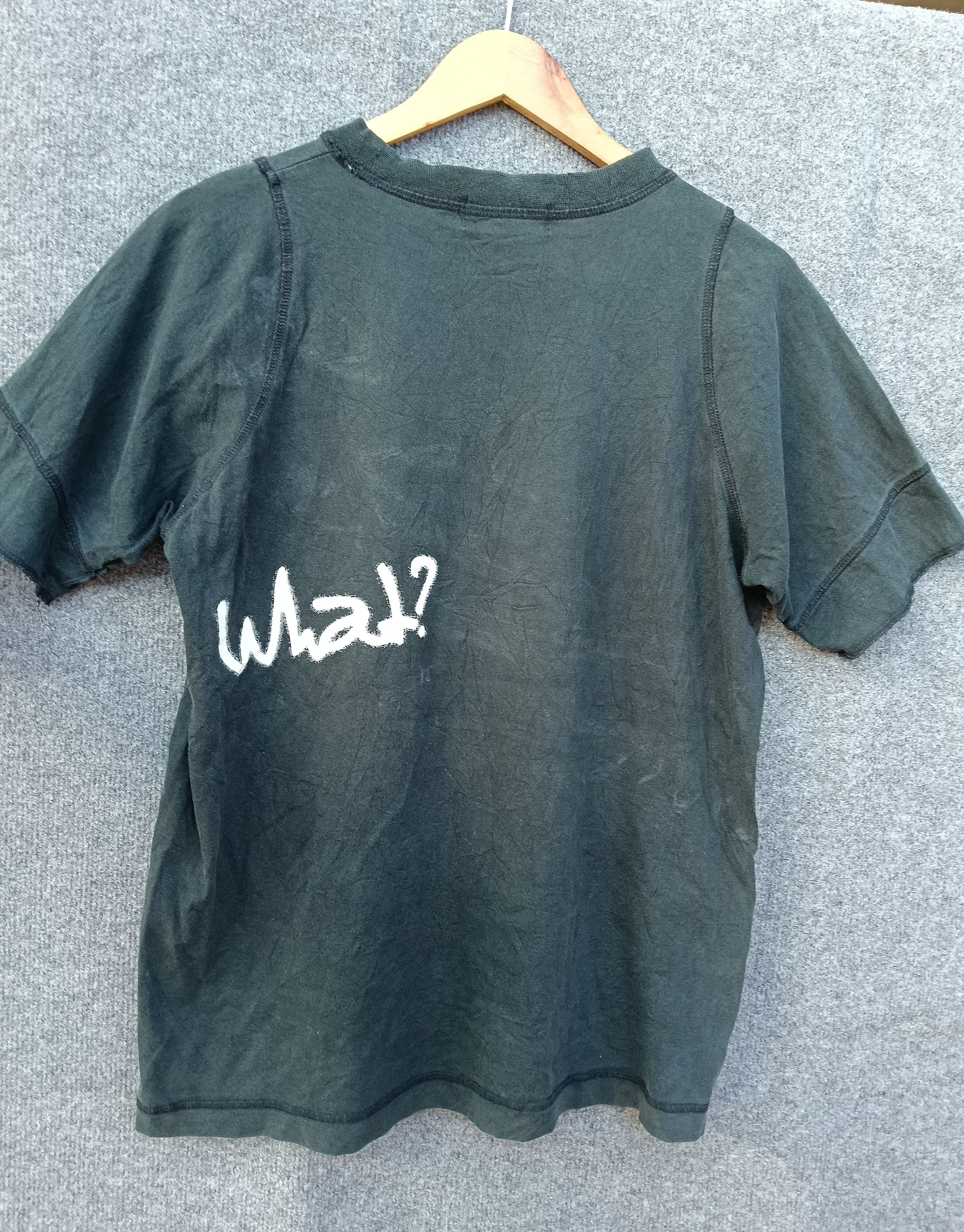 Japanese Brand Y2K black Tshirt faded. Size US M / EU 48-50 / 2 - 7 Thumbnail