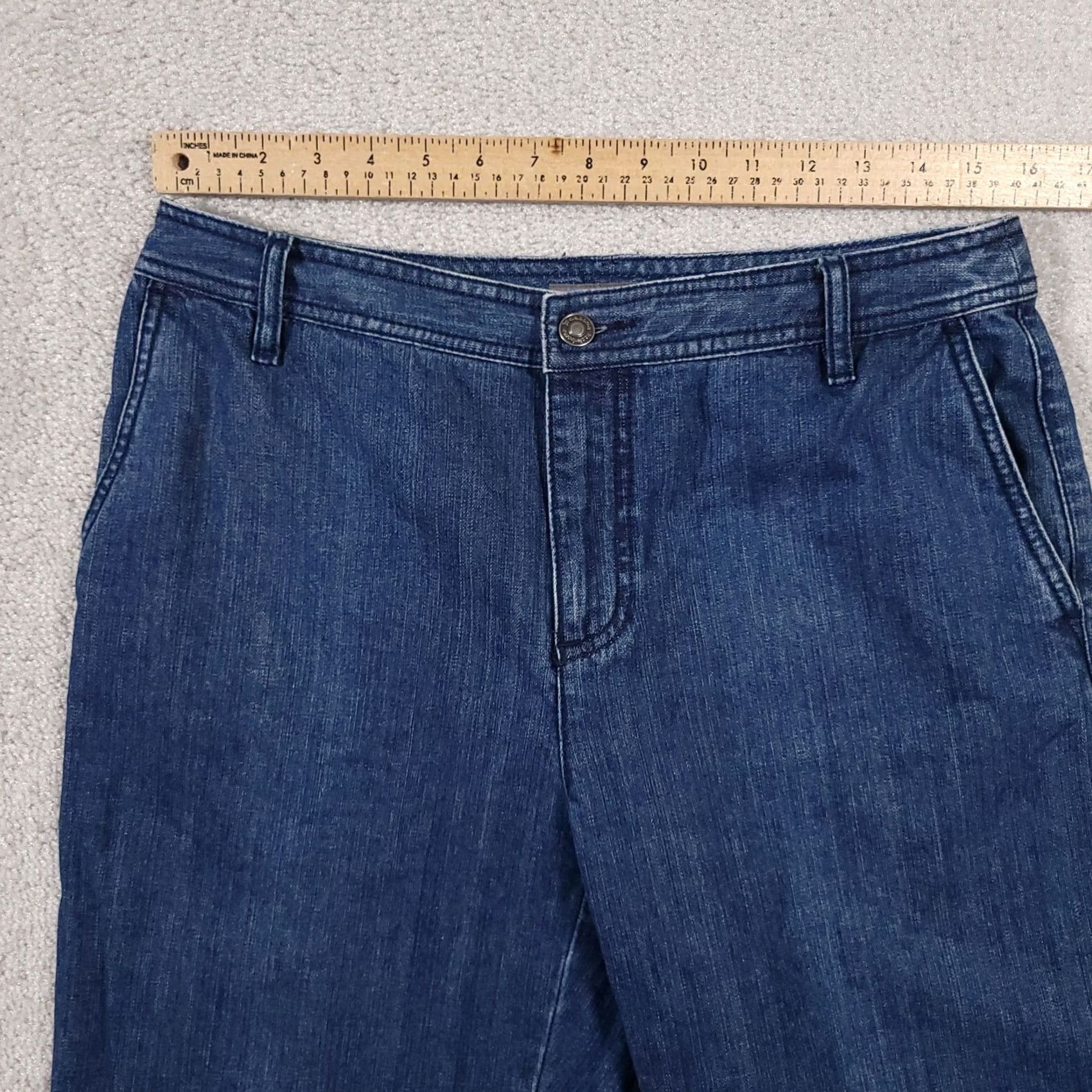Liz Claiborne Liz Claiborne Audra Blue Denim Cropped Capri Jeans Women's 10 Jeans Girl/Mens Size 32" / US 10 / IT 46 - 6 Thumbnail