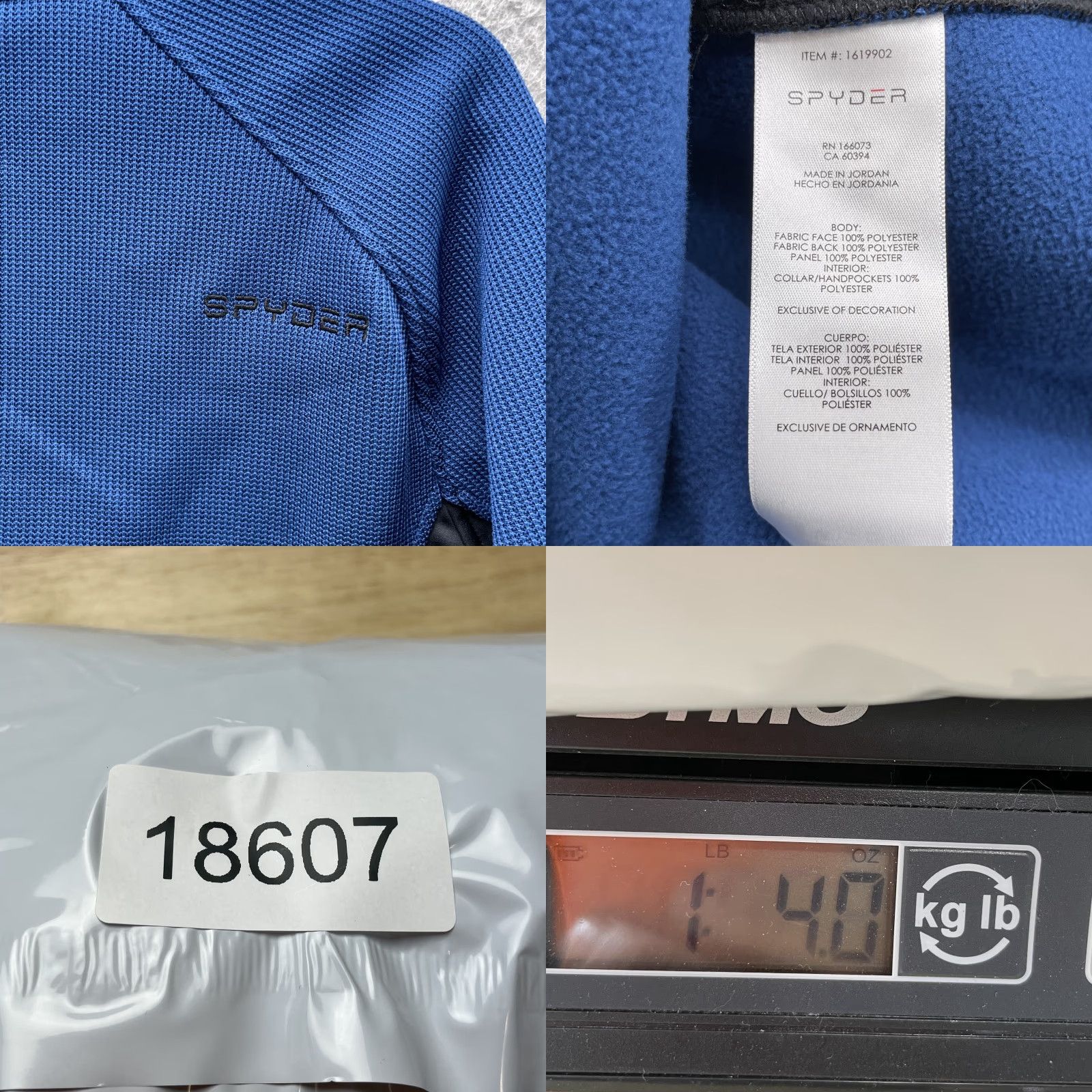 Spyder Spyder Mens Large Blue 1/4 Zip Core Sweater Gorpcore Tech Sportswear Performance Shirt Size US L / EU 52-54 / 3 - 8 Thumbnail