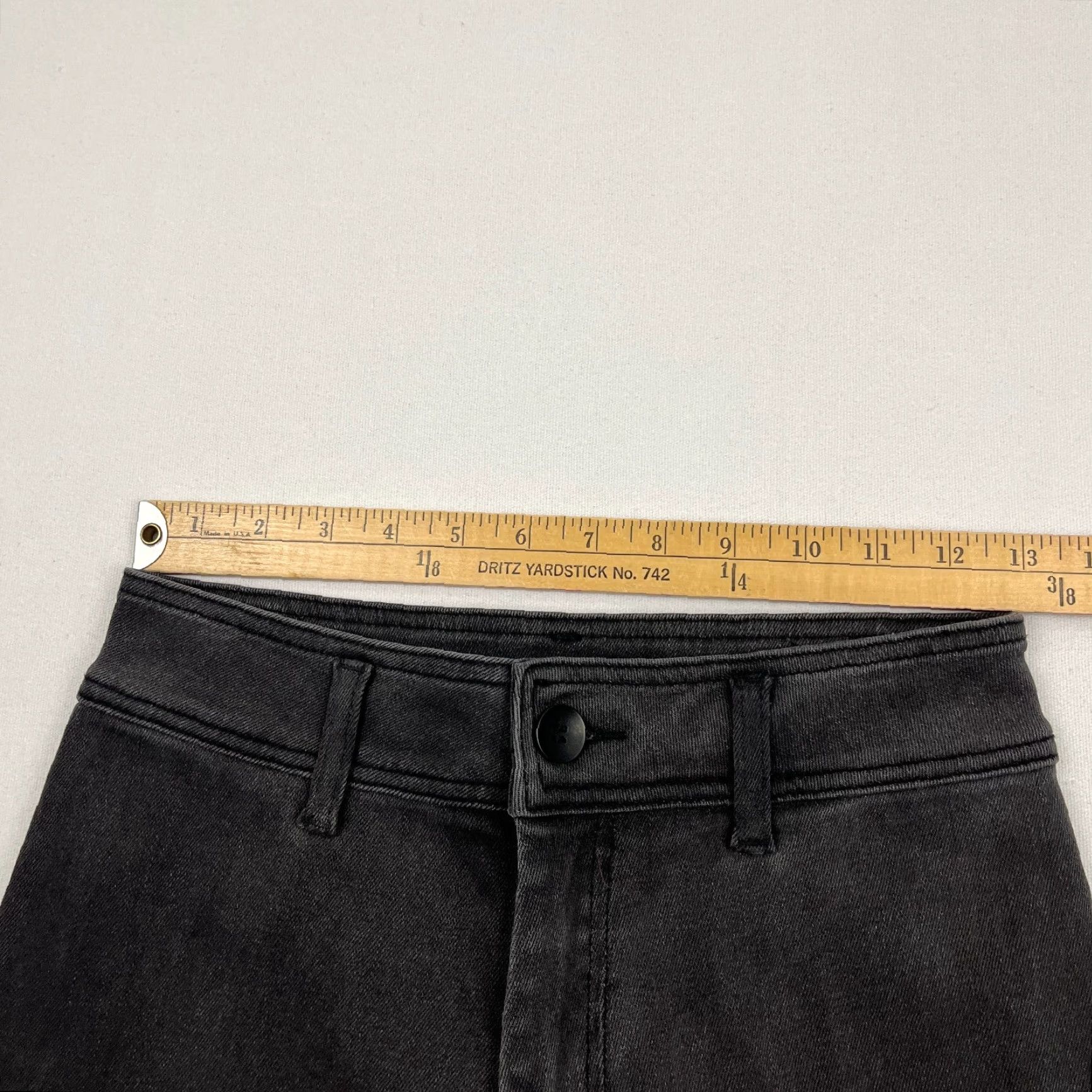 Vintage Miou Muse Pants Womens Dark Gray Stretch Wide Leg High Rise Raw Hem M W26 L27.5 Size 32" / US 10 / IT 46 - 4 Thumbnail