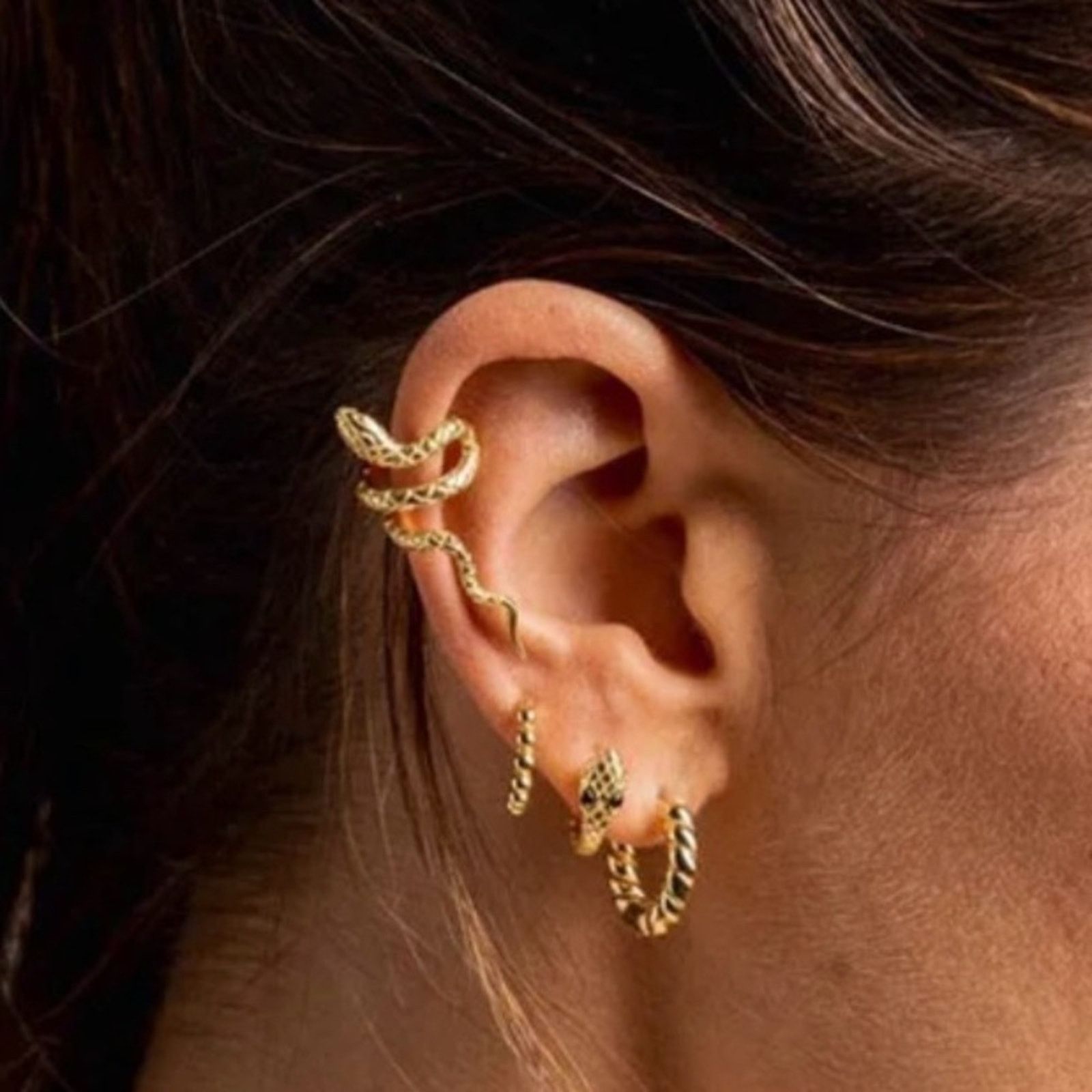 Other NEW - Gold Sterling Silver snake cuff wrap earring! $79 Size ONE SIZE - 1 Thumbnail