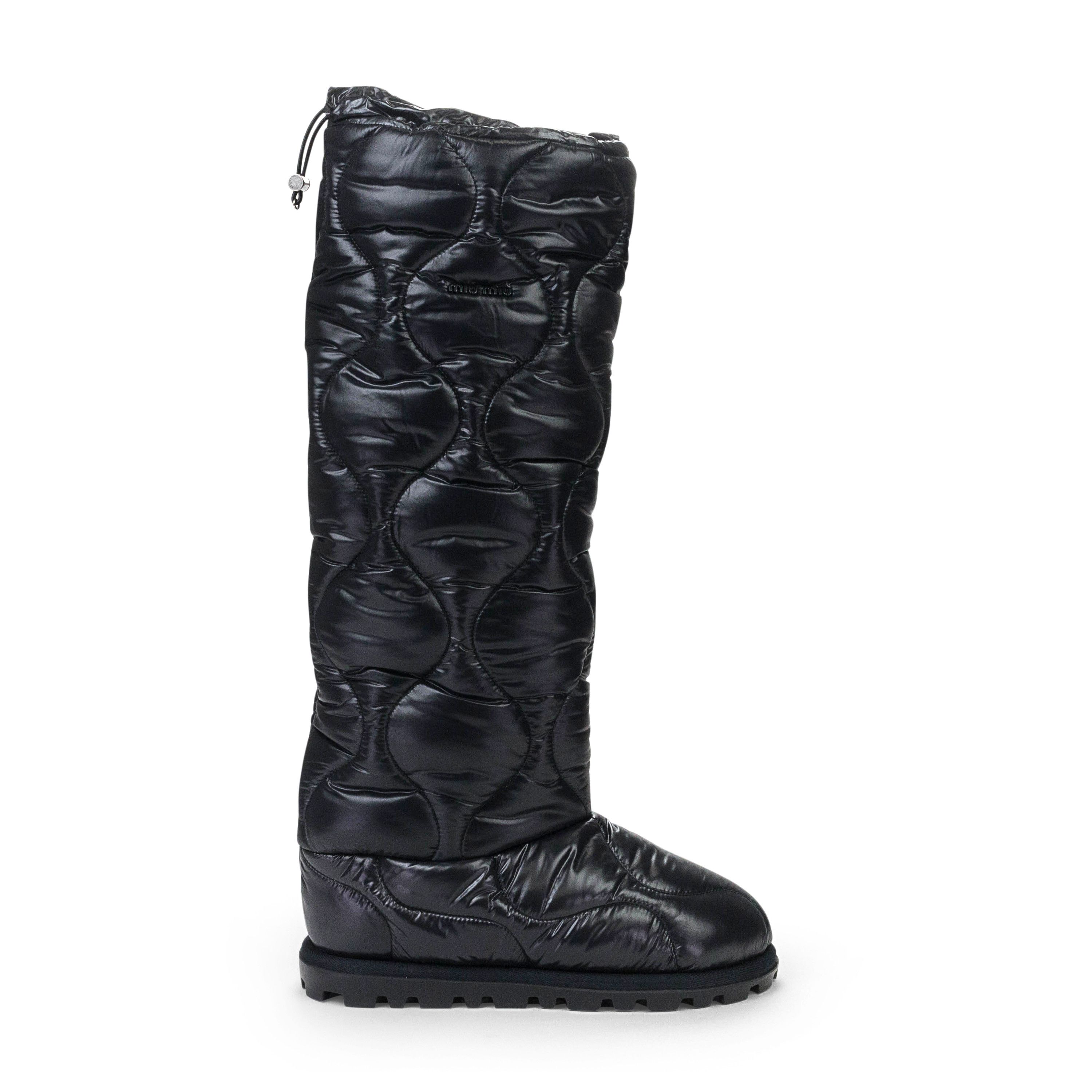 Prada COMBAT LOGO TALL BOOTS BLACK ANKLE BOOTS SIZE 40 Size US 10 / IT 40 - 1 Thumbnail