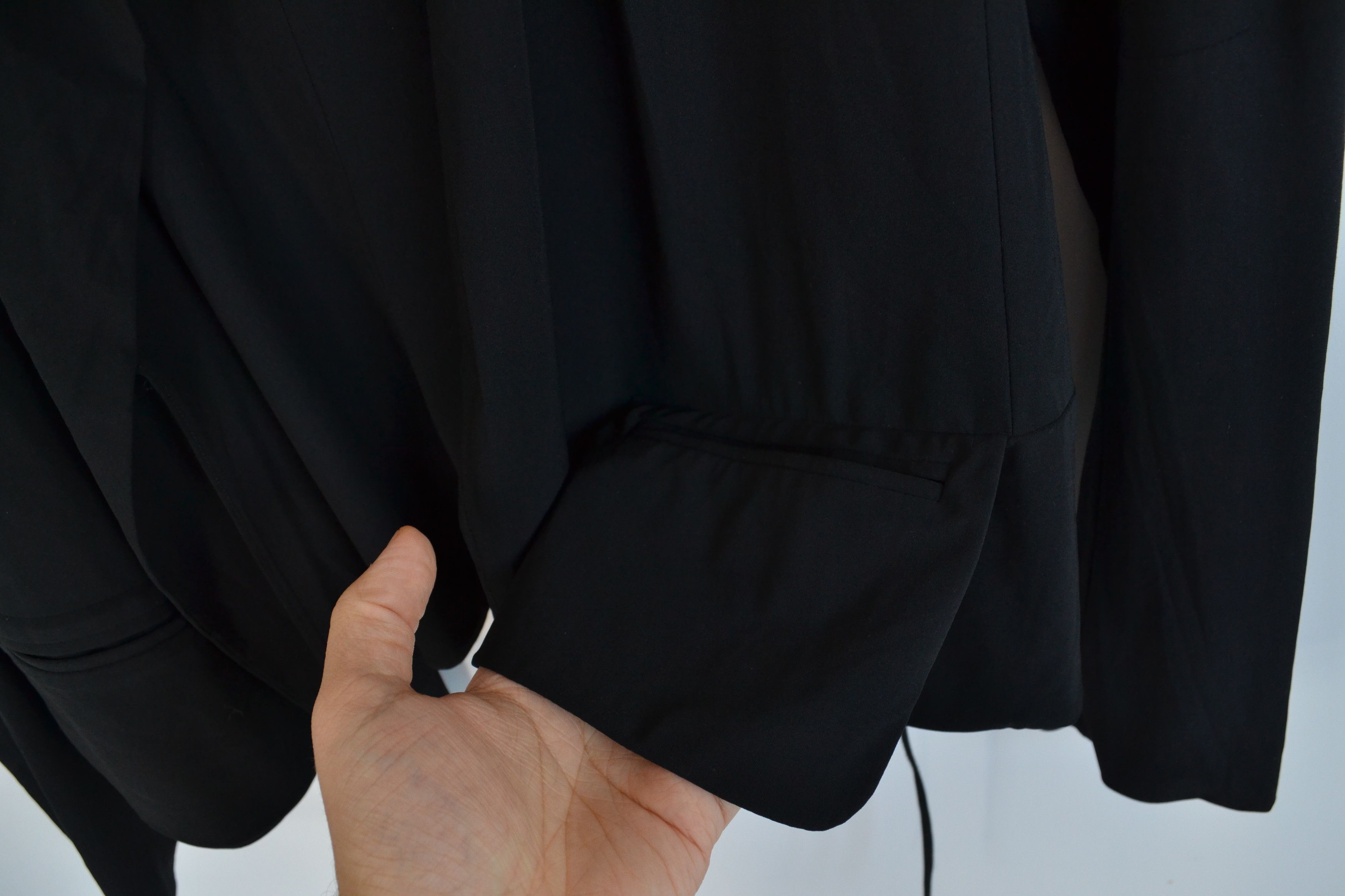 Marithe + Francois Girbaud 🔴 Marithe Francois Girbaud Jacket Cape Blazer Nylon Black Size M / US 6-8 / IT 42-44 - 7 Thumbnail