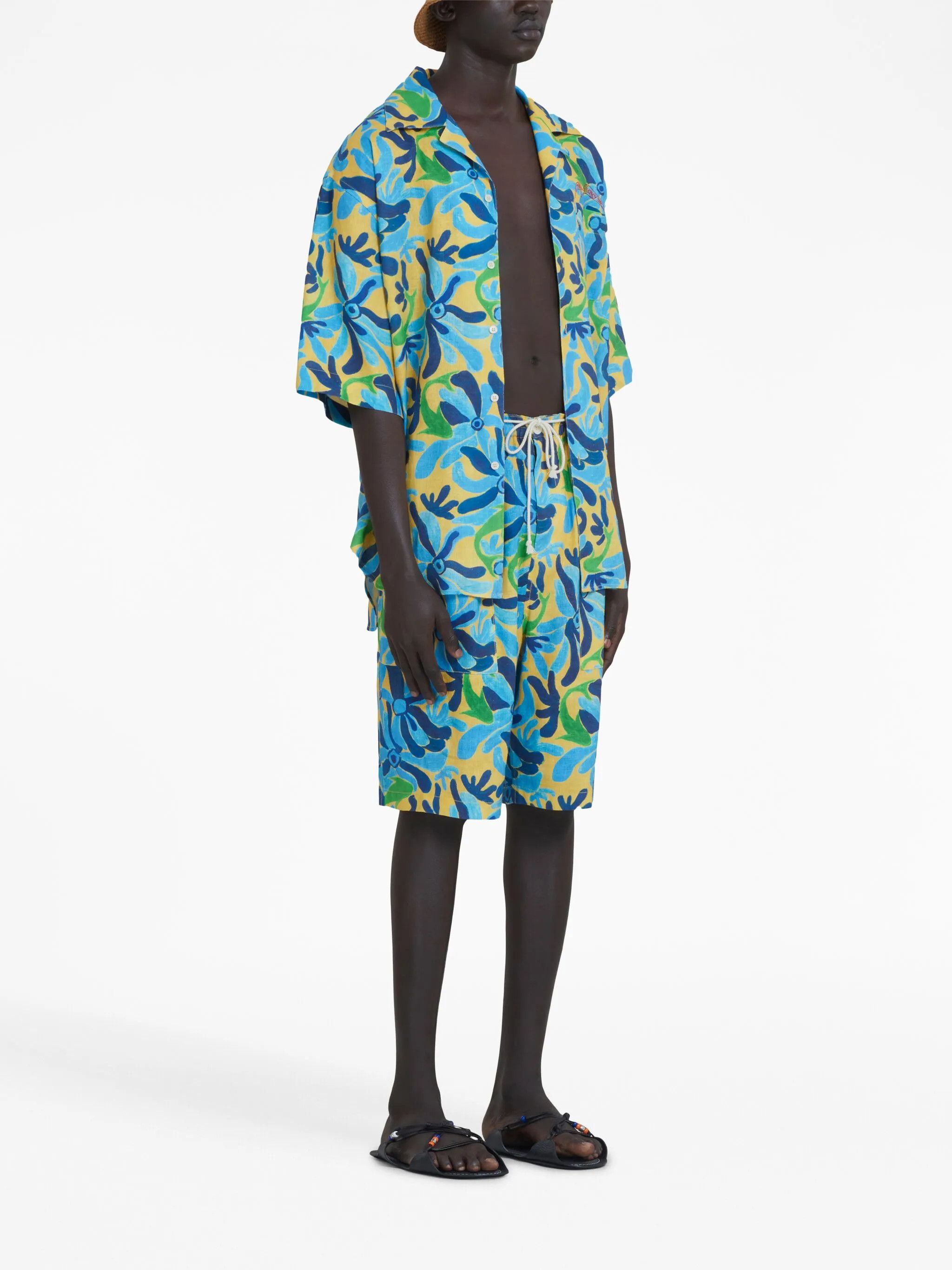 Marni o1y0225 Linen Shirt in Multicolor Size US S / EU 44-46 / 1 - 5 Thumbnail