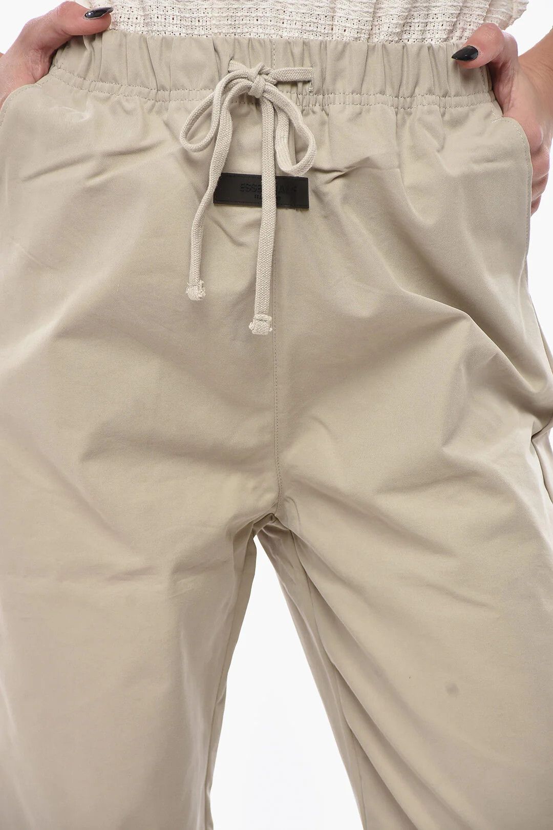Fear of God og1mm0326 Cotton-Blend Pant in Beige Size 27" / US 4 / IT 40 - 3 Thumbnail