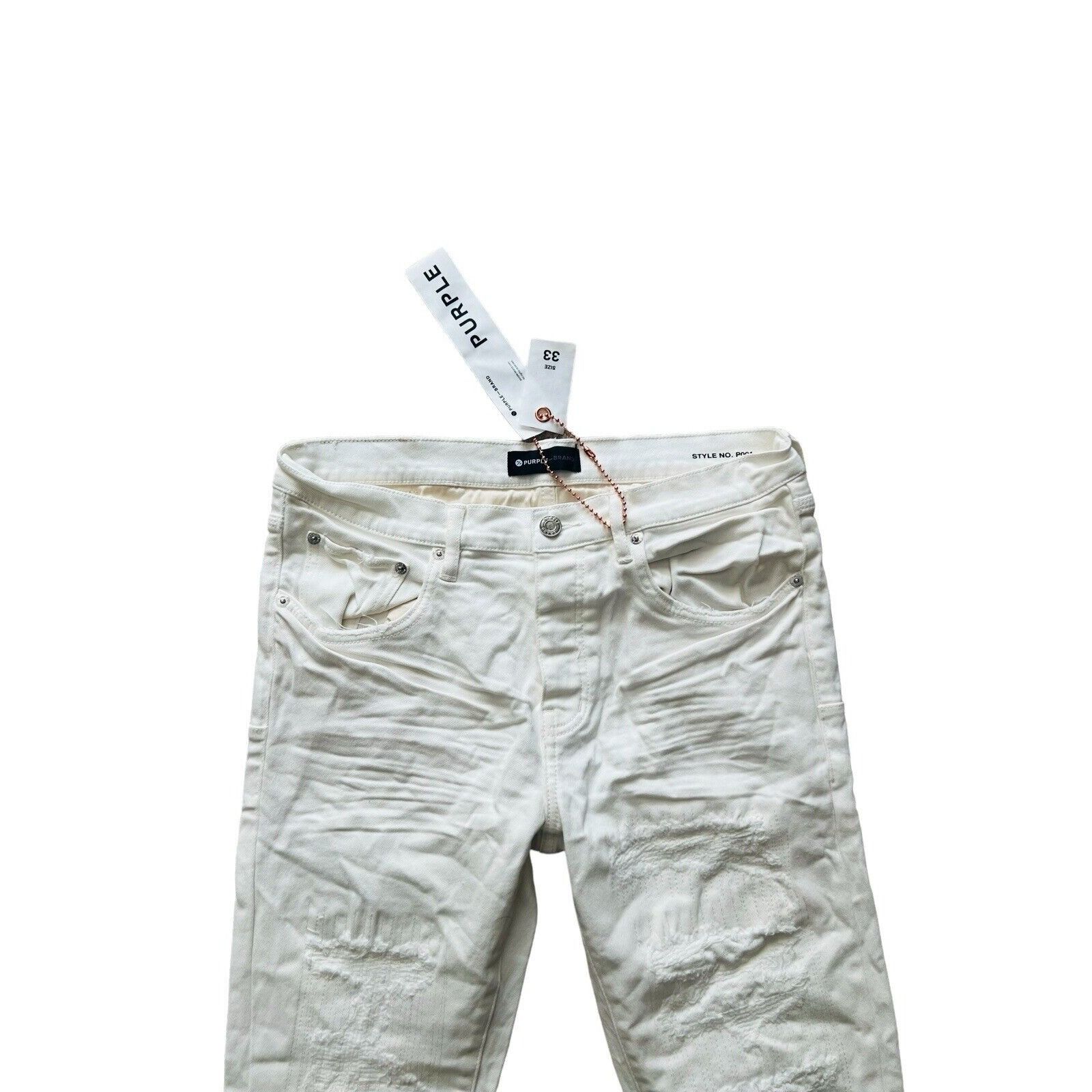 Purple Brand Purple Brand Jeans Mens Slim Fit White P001 $265 Size 33/32 Size US 33 - 2 Thumbnail