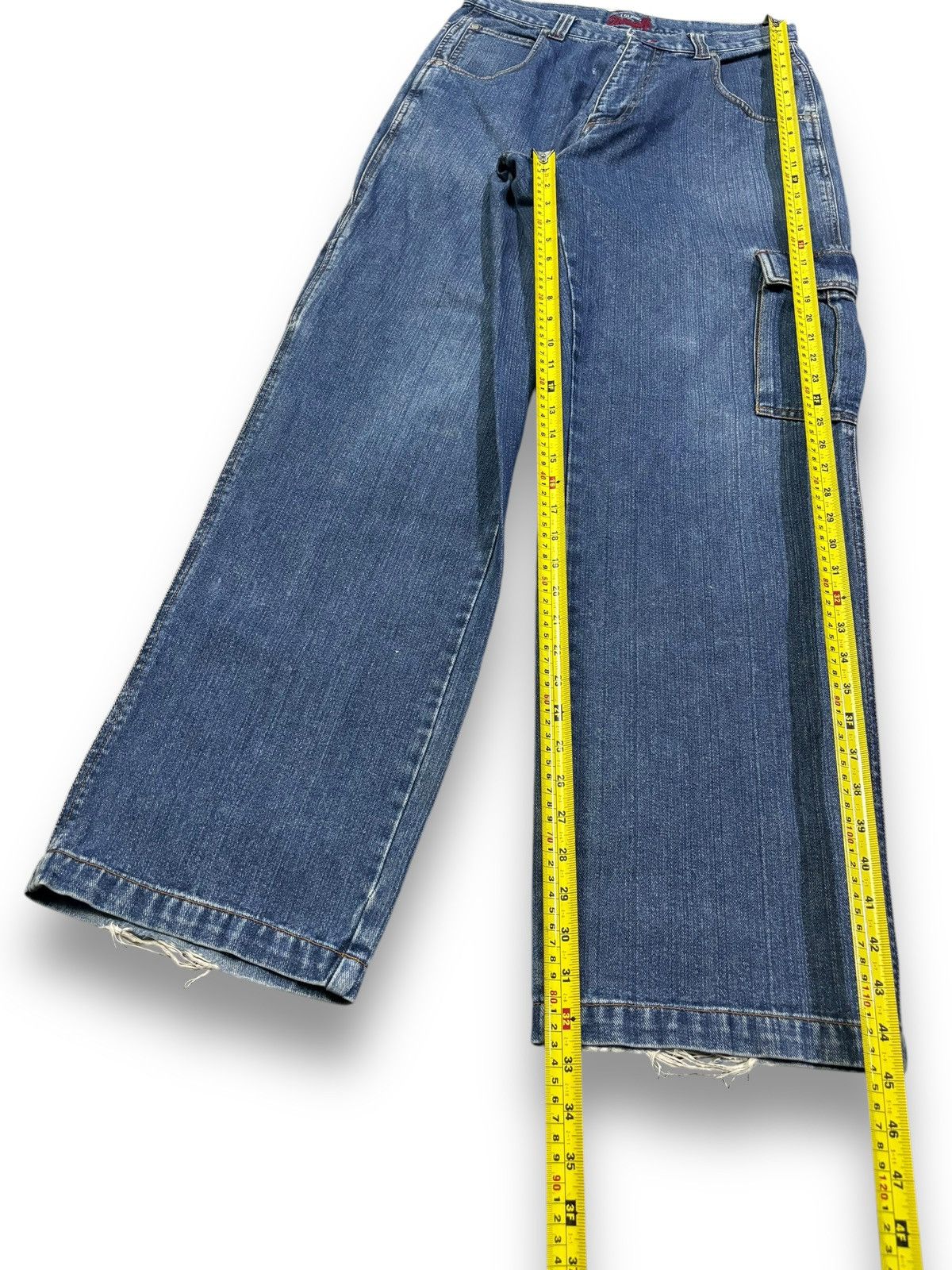 Airwalk Vintage Airwalk Blue Wash Faded Baggy Carpenter Cargo Jeans Size US 31 - 18 Thumbnail