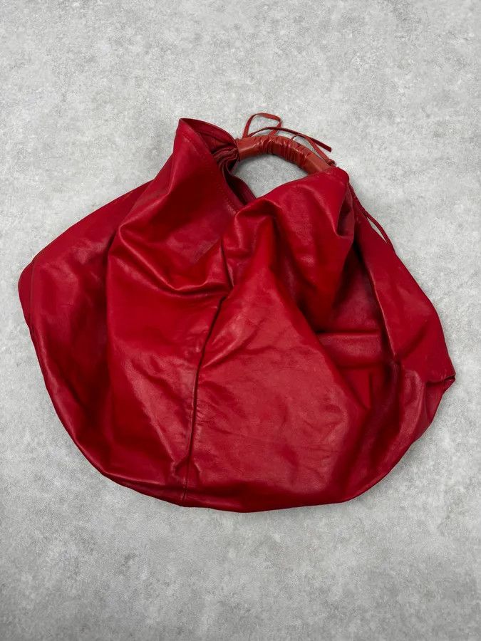 Maison Margiela 2010s Maison Martin Margiela Red Leather Contemporary Handle Bag Size ONE SIZE - 4 Thumbnail