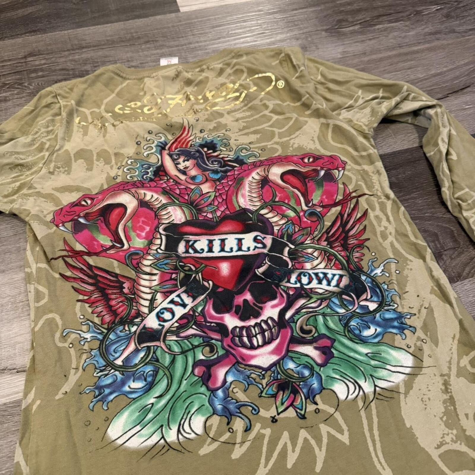 Ed Hardy Ed hardy Christian Audigier love kills slowly long sleeve M Size M / US 6-8 / IT 42-44 - 5 Thumbnail