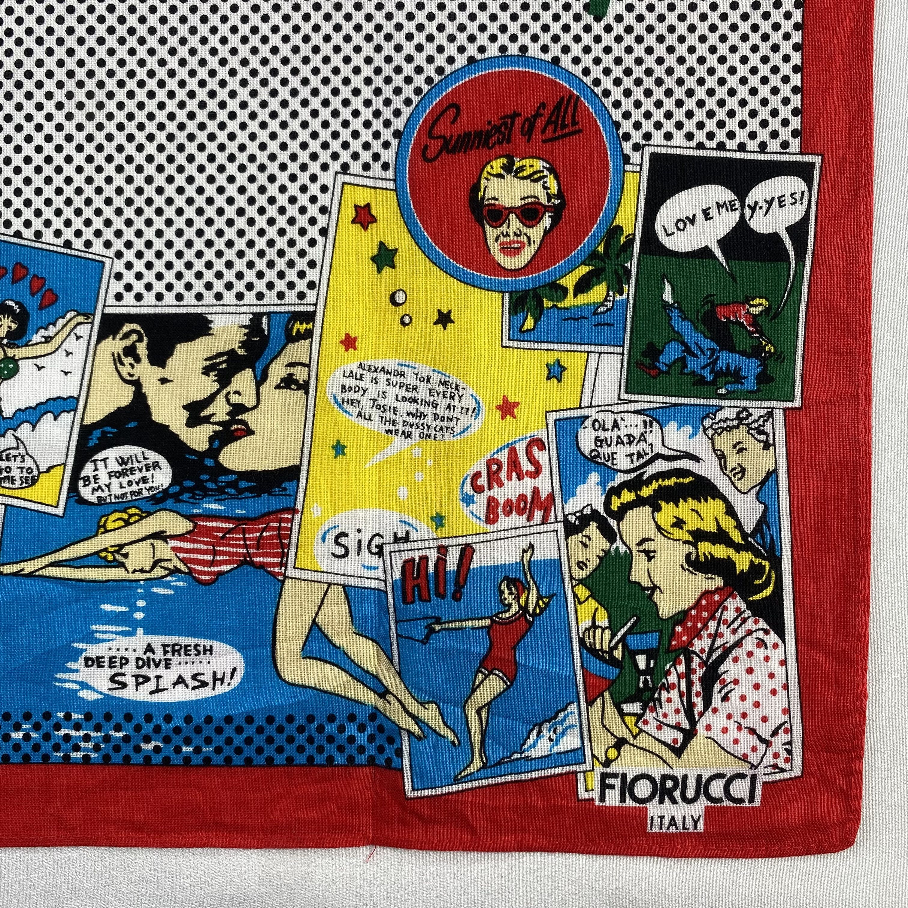 Fiorucci × Vintage Fiorucci Handkerchief / Neckerchief / Bandana-P1674 Size ONE SIZE - 3 Thumbnail