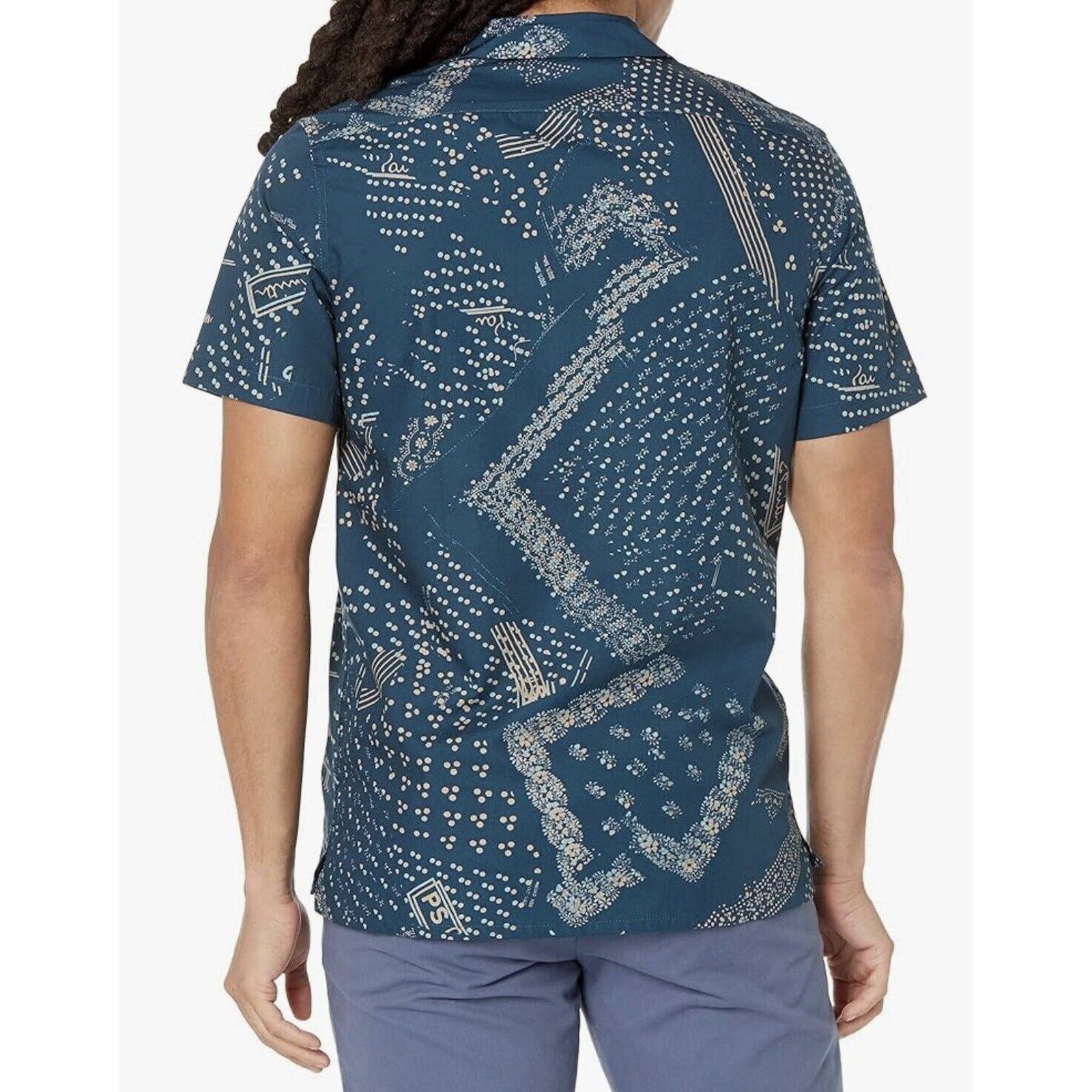 Paul Smith NWT $175 PAUL SMITH Shirt Teal Casual Resort Short Sleeve Size US M / EU 48-50 / 2 - 4 Thumbnail