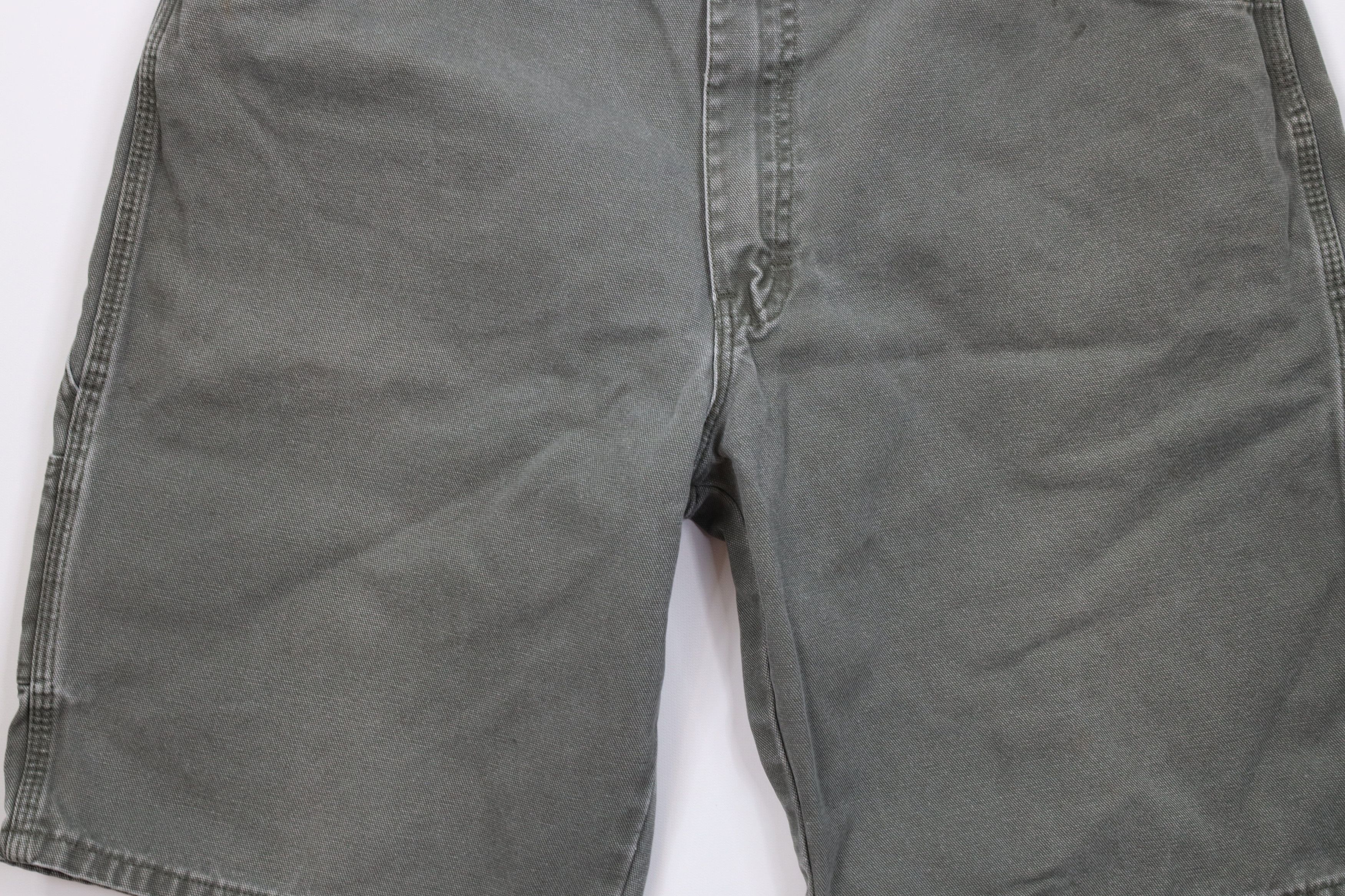 Dickies Vintage Dickies Relaxed Fit Canvas Dungaree Shorts Green Size US 38 / EU 54 - 3 Thumbnail