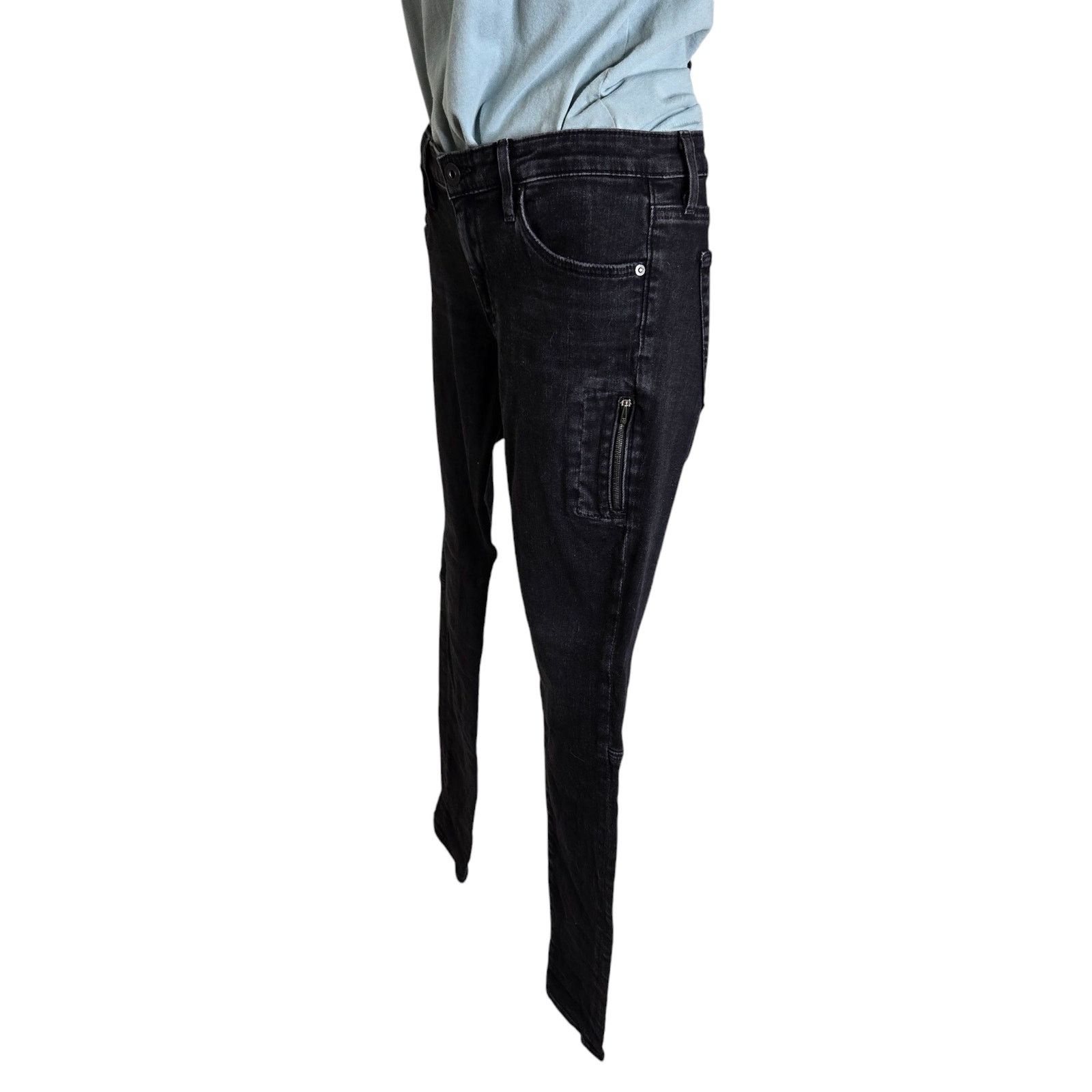 AG Adriano Goldschmied Adriano Goldschmied Womens Black Jeans Size 29 Taxi Zip Size 29" - 5 Thumbnail