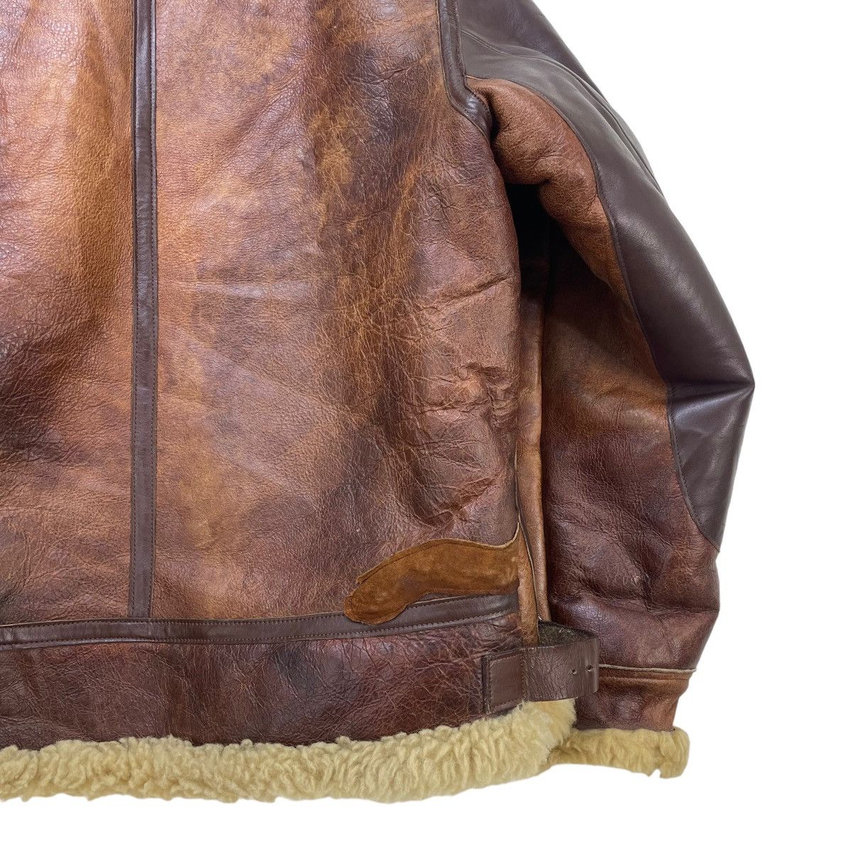 Genuine Leather 🔥Vtg JA Dubow Mfg Type B3 Shearling Leather Jacket Size US S / EU 44-46 / 1 - 9 Thumbnail