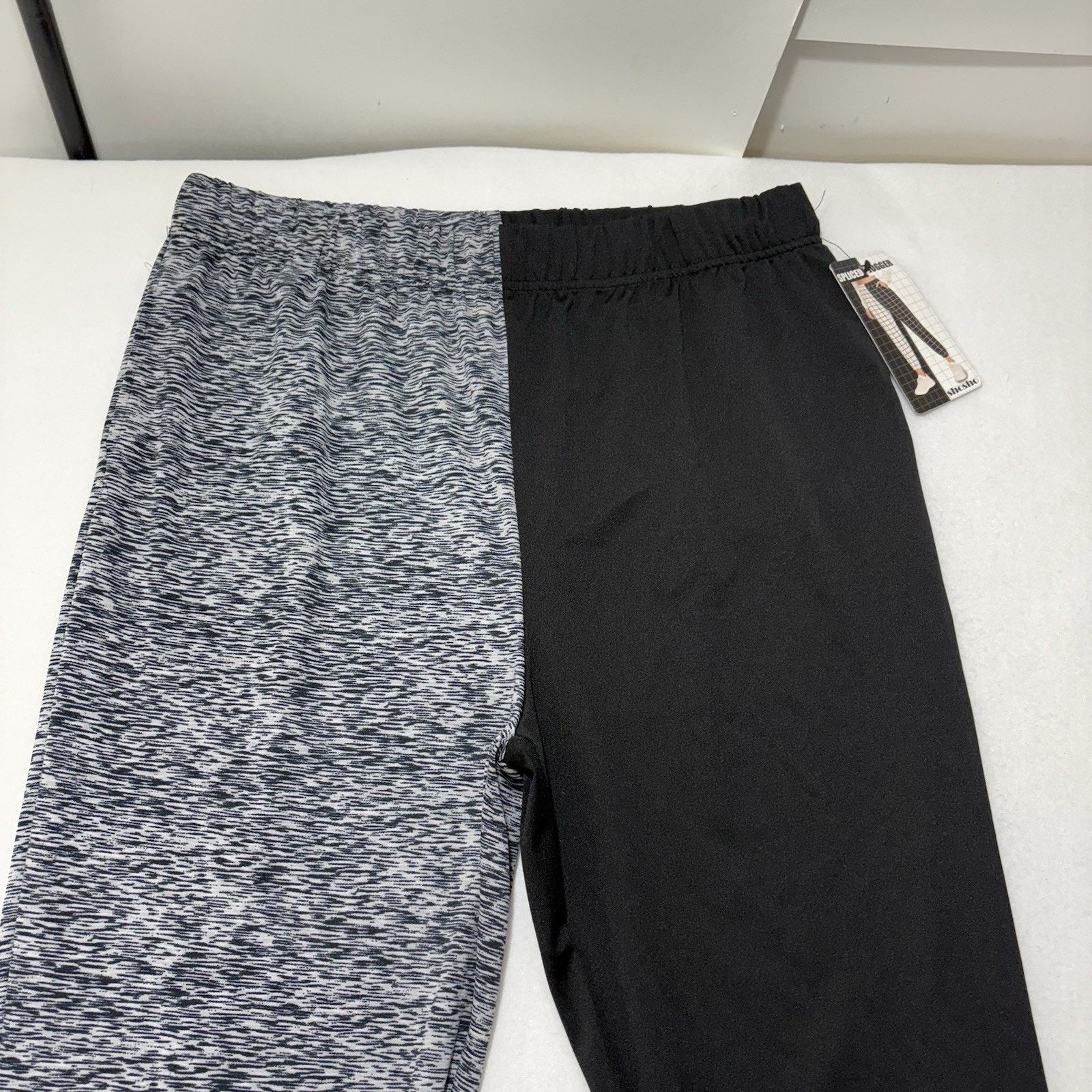 Other Shosho 1X Spliced Jogger Sweatpants Tapered Gray Black Pants Size 42" / US 20 - 2 Thumbnail
