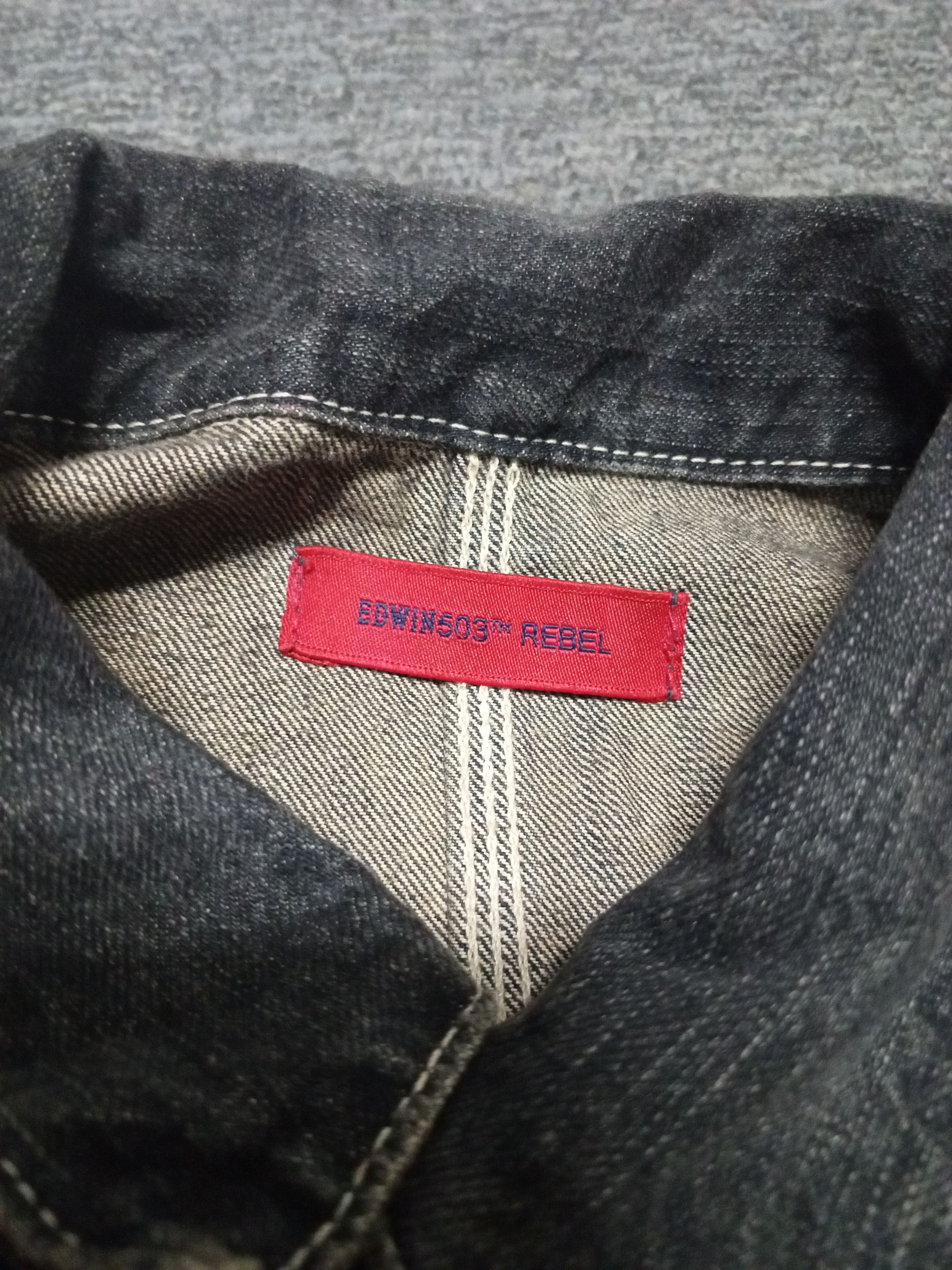Edwin × Vintage VTG EDWIN503 WORK WEAR JACKET DENIM Size US L / EU 52-54 / 3 - 9 Thumbnail