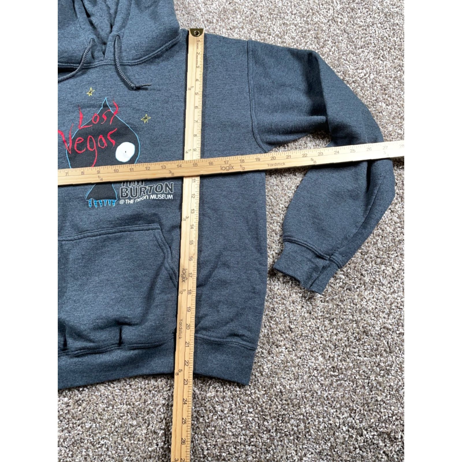 Gildan Tim Burton Lost Vegas Hoodie Adult Small Gray Sweatshirt 50/50 Gildan Shirt Mens City Gothic Graphic Print Vintage: No Size US S / EU 44-46 / 1 - 5 Thumbnail