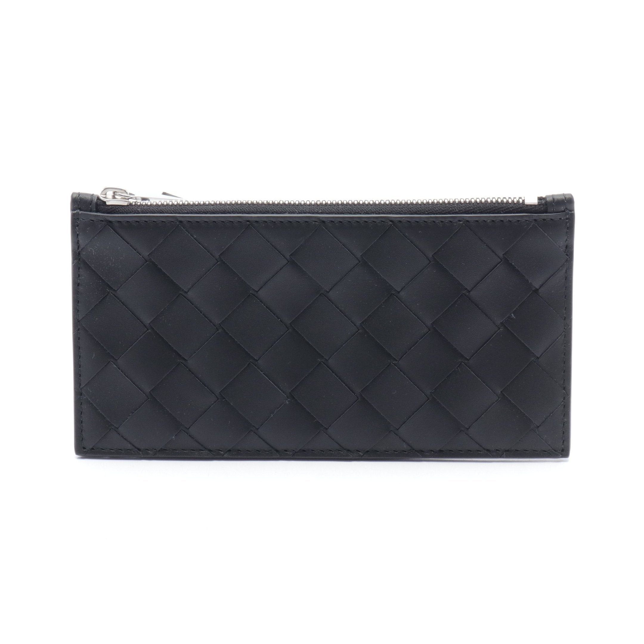 Bottega Veneta Bottega Veneta Intrecciato Fragment Case Card Coin Purse Leather Black Size ONE SIZE - 1 Thumbnail