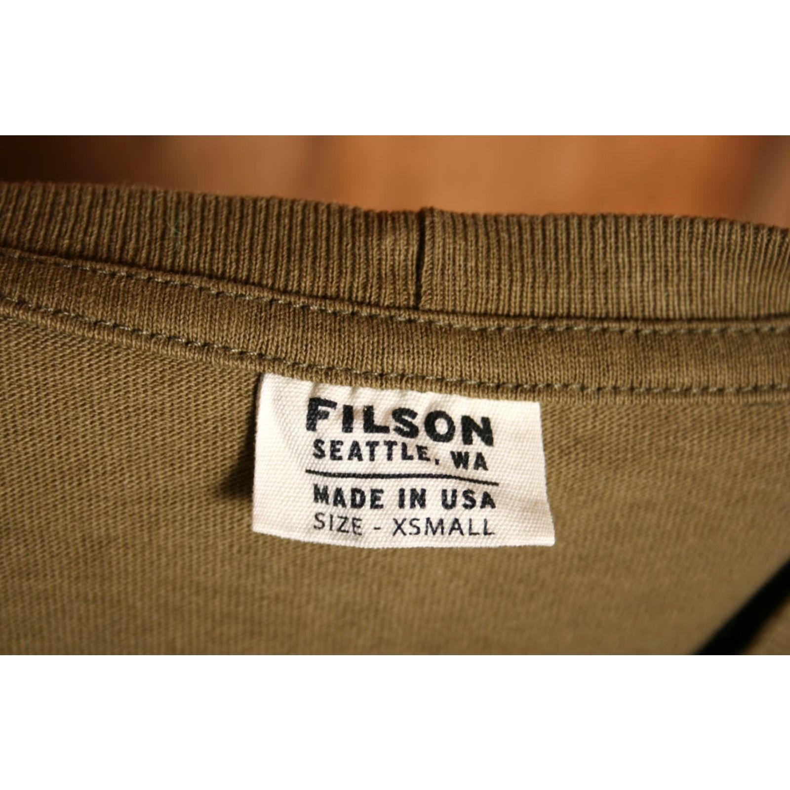 Filson VINTAGE FILSON Olive Drab 100% Cotton Pocket T-Shirt Women's XS Short Sleeve Shirt Womens XS Green Size XS / US 0-2 / IT 36-38 - 5 Thumbnail