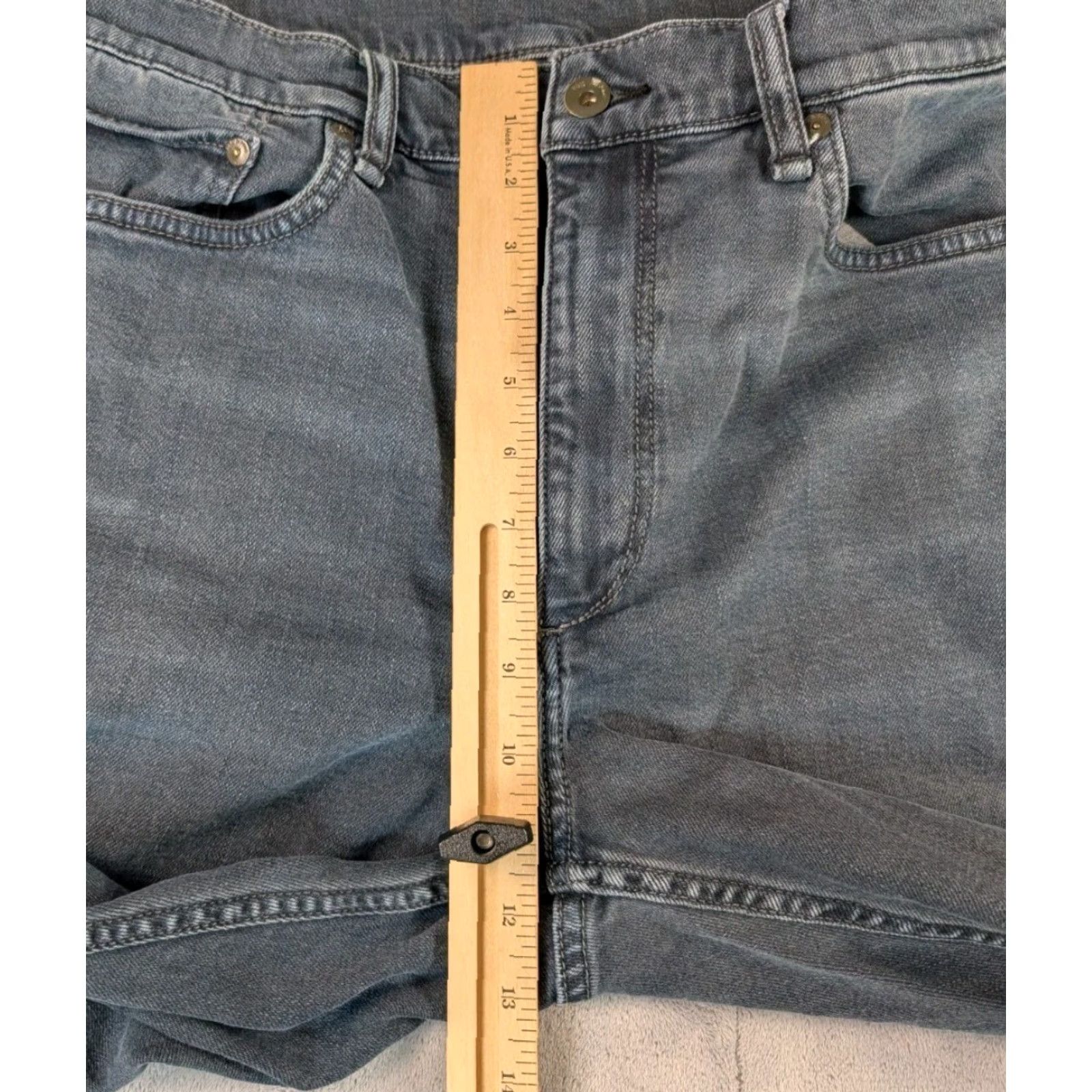 Rag & Bone rag & bone Fit 2 Slim Fit Jeans Mens 36x28 Gray Denim Straight 5-Pocket Stretch Leather Logo Renegade 36 Mens Regular Jeans Size US 36 / EU 52 - 7 Thumbnail