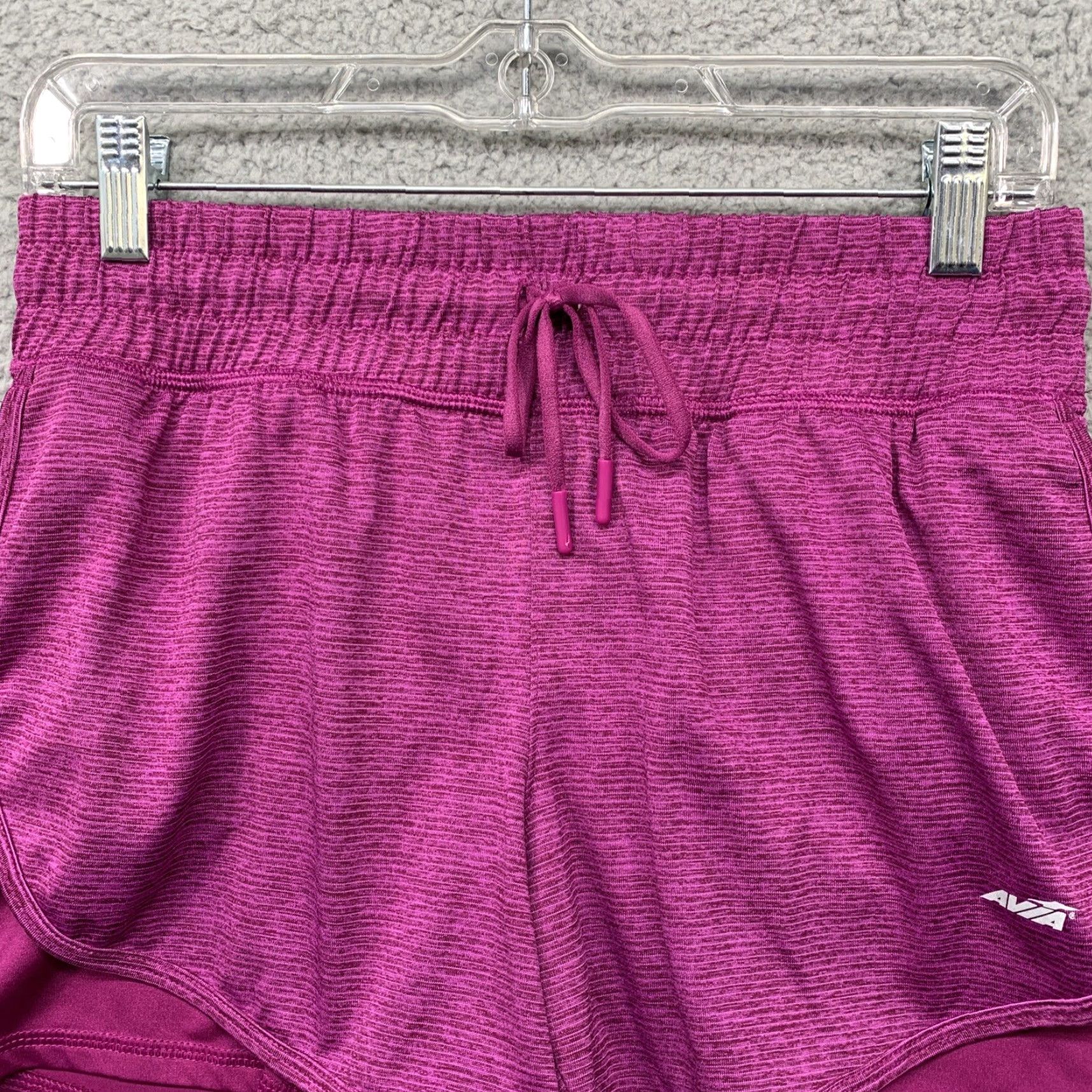Avia Avia Women’s Athletic Running Shorts Size S Purple 2 Pockets Double Layer LOGO Size 28" / US 6 / IT 42 - 2 Thumbnail
