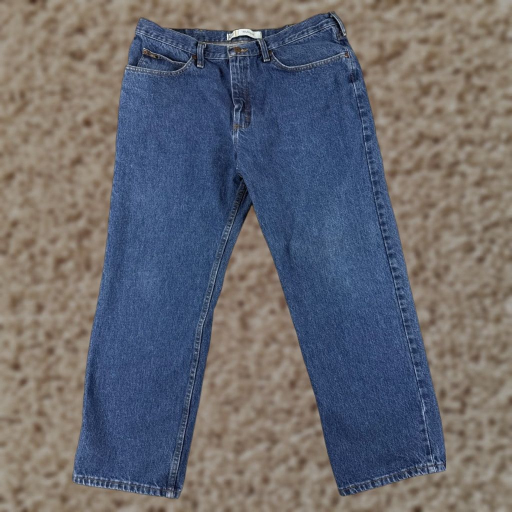 Lee VINTAGE Lee Jeans Adult 38 Blue Denim 5-Pocket Design Regular Straight Jeans Men 36x29 Denim Wash Light Cotton Jeans Blue 90s Theme Mens Size US 38 / EU 54 - 1 Thumbnail
