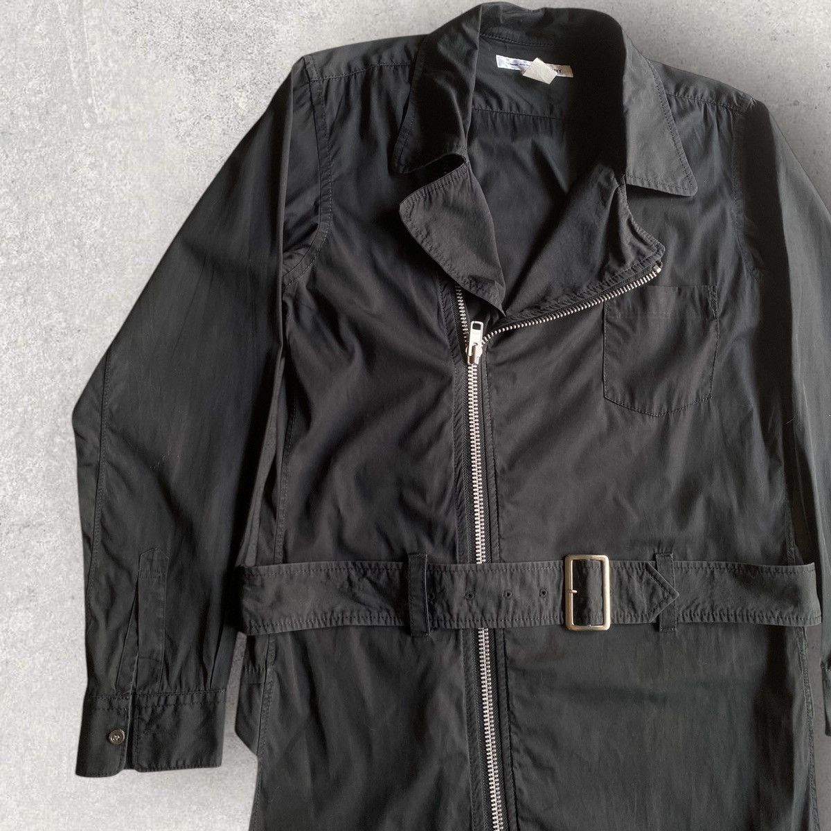 Comme des Garcons Long Biker Jacket With Back Cut Out Size US S / EU 44-46 / 1 - 1 Thumbnail