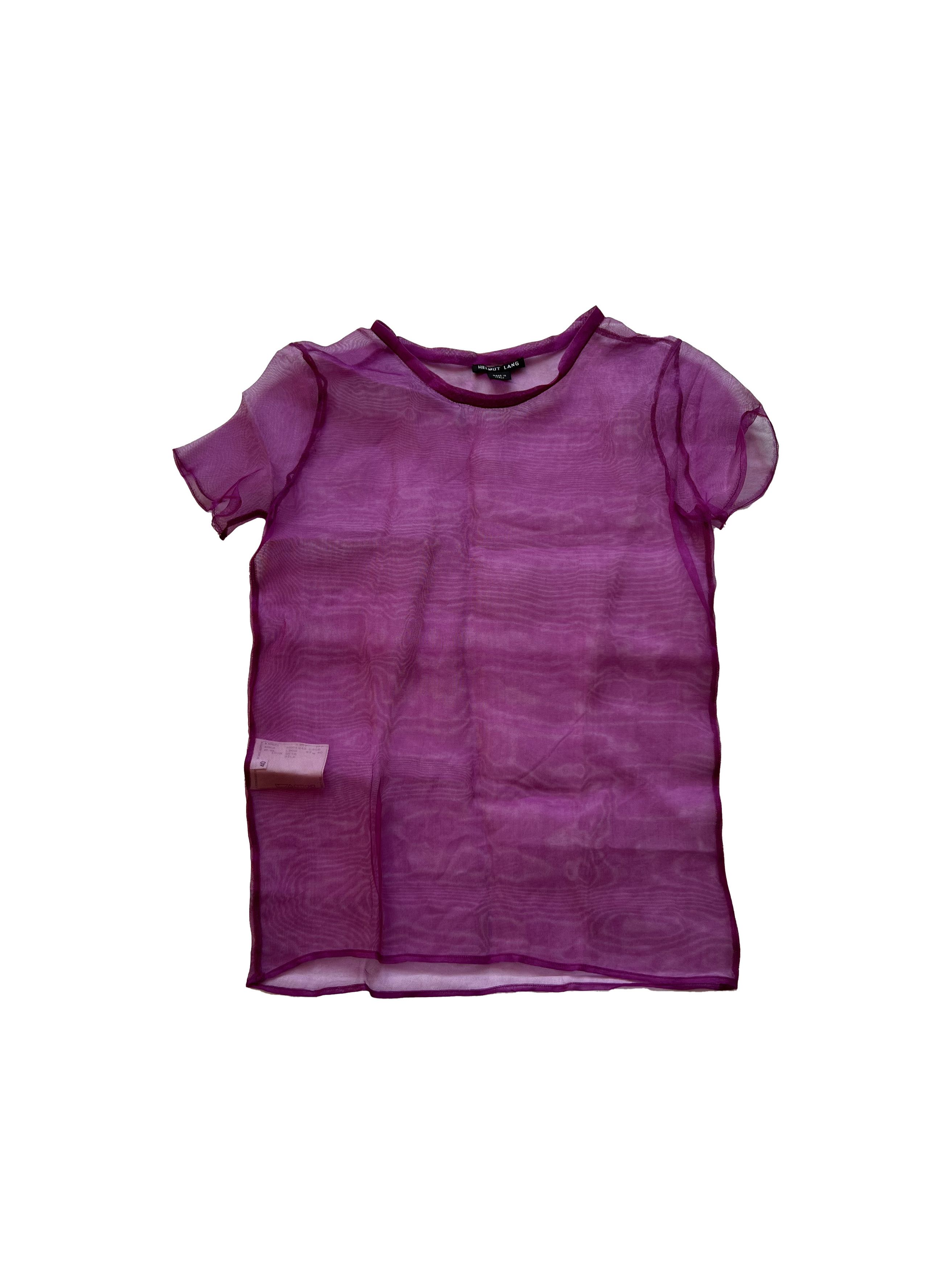 Helmut Lang HELMUT LANG SS00(?) SILK GAUZE TOP Size S / US 4 / IT 40 - 1 Thumbnail