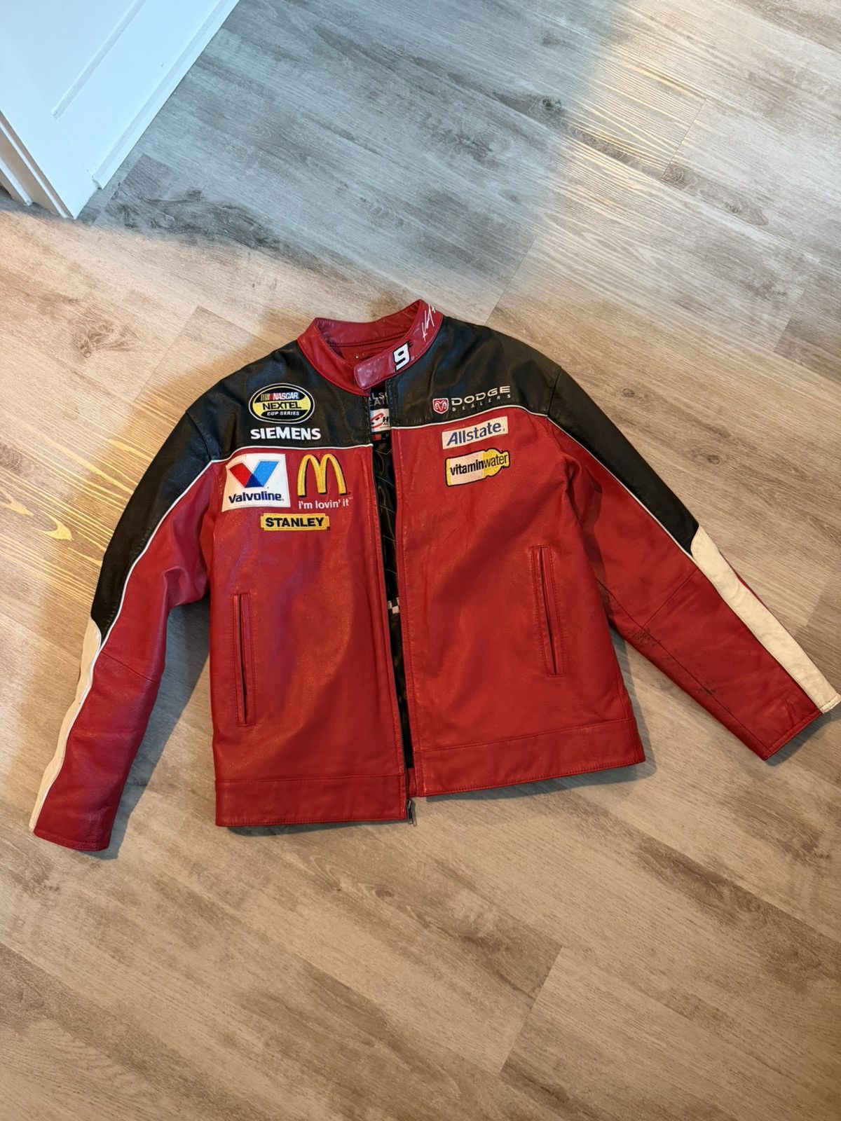 Wilsons Leather Vintage Nascar Sponsors Leather Jacket Size US M / EU 48-50 / 2 - 1 Thumbnail