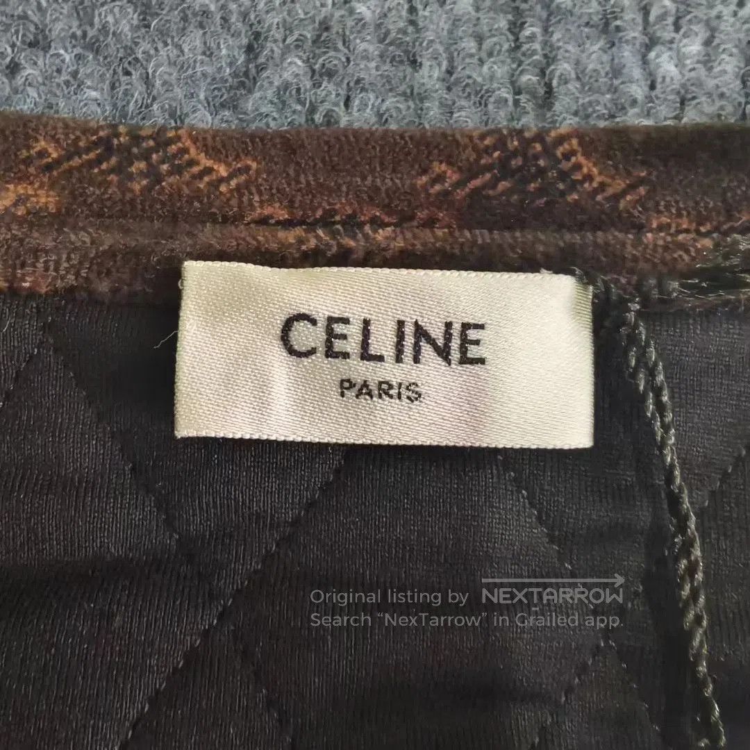 Celine Celine Triomphe Brown Velvet Cropped Jacket. Size XS / US 0-2 / IT 36-38 - 3 Thumbnail