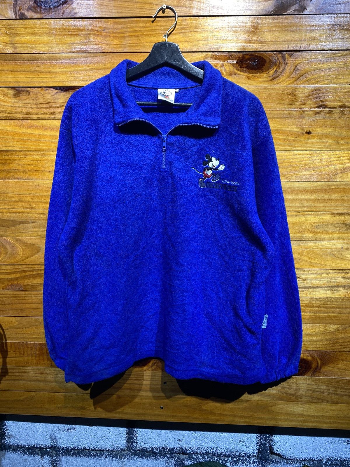 Disney Vintage 90s Disney Mickey & Co. Blue Fleece Pullover Unisex Size US M / EU 48-50 / 2 - 1 Thumbnail