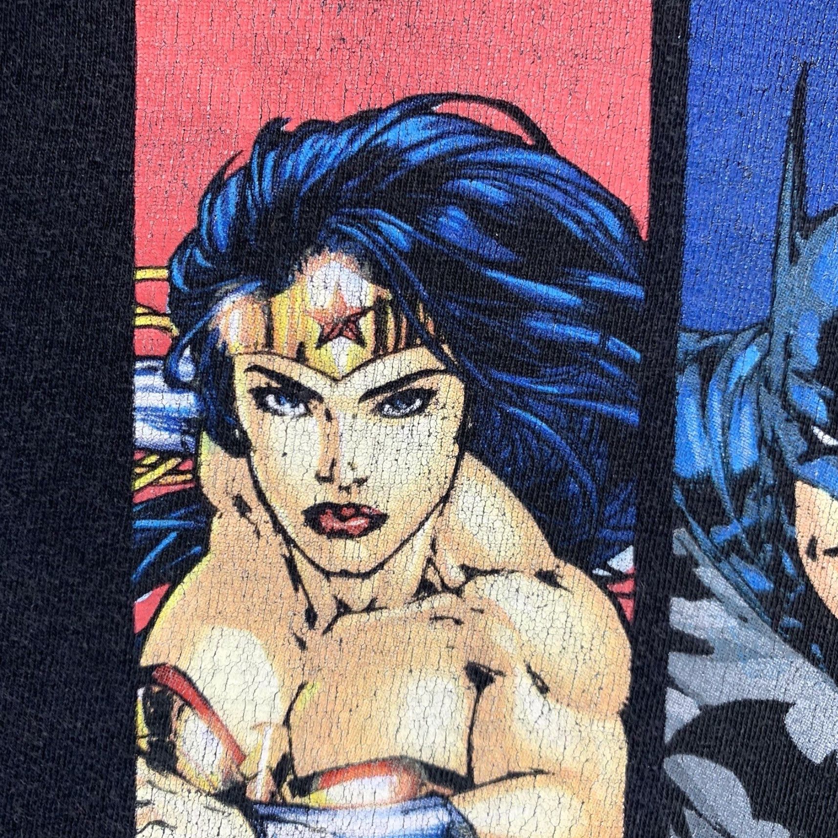 Vintage DC Justice League T-Shirt Adult Small Black Graphic Print Crew Neck Short Sleeve Boxy Fit Size US S / EU 44-46 / 1 - 4 Thumbnail