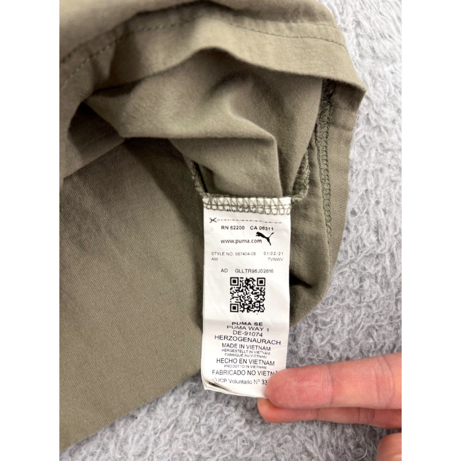 Puma Puma Shirt Mens XL Beige Camouflage Crew Neck Cotton Jersey One Shot Logo Size US XL / EU 56 / 4 - 5 Thumbnail