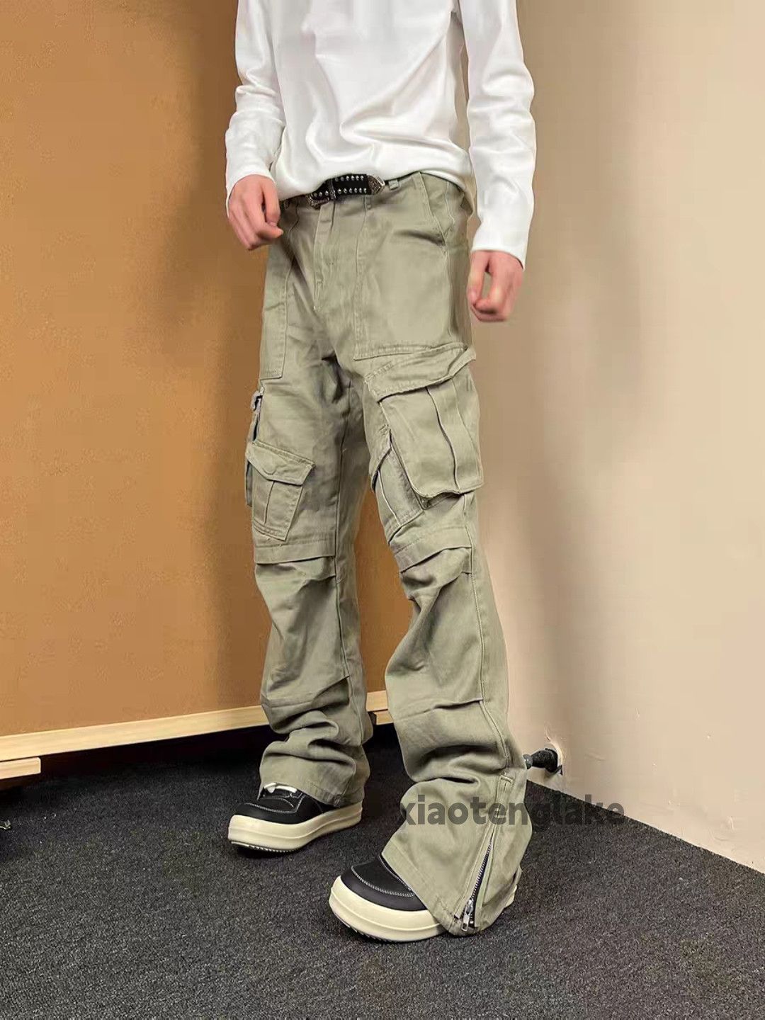 Designer × Japanese Brand × Vintage utility skate hiphop outdoor tactical flared cargo pants Size US 34 / EU 50 - 4 Thumbnail