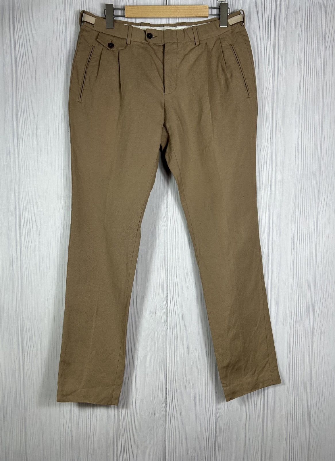 Gucci GUCCI Trousers Pants Web Stripe Side Adjusters Pleated 50R Size US 34 / EU 50 - 1 Thumbnail