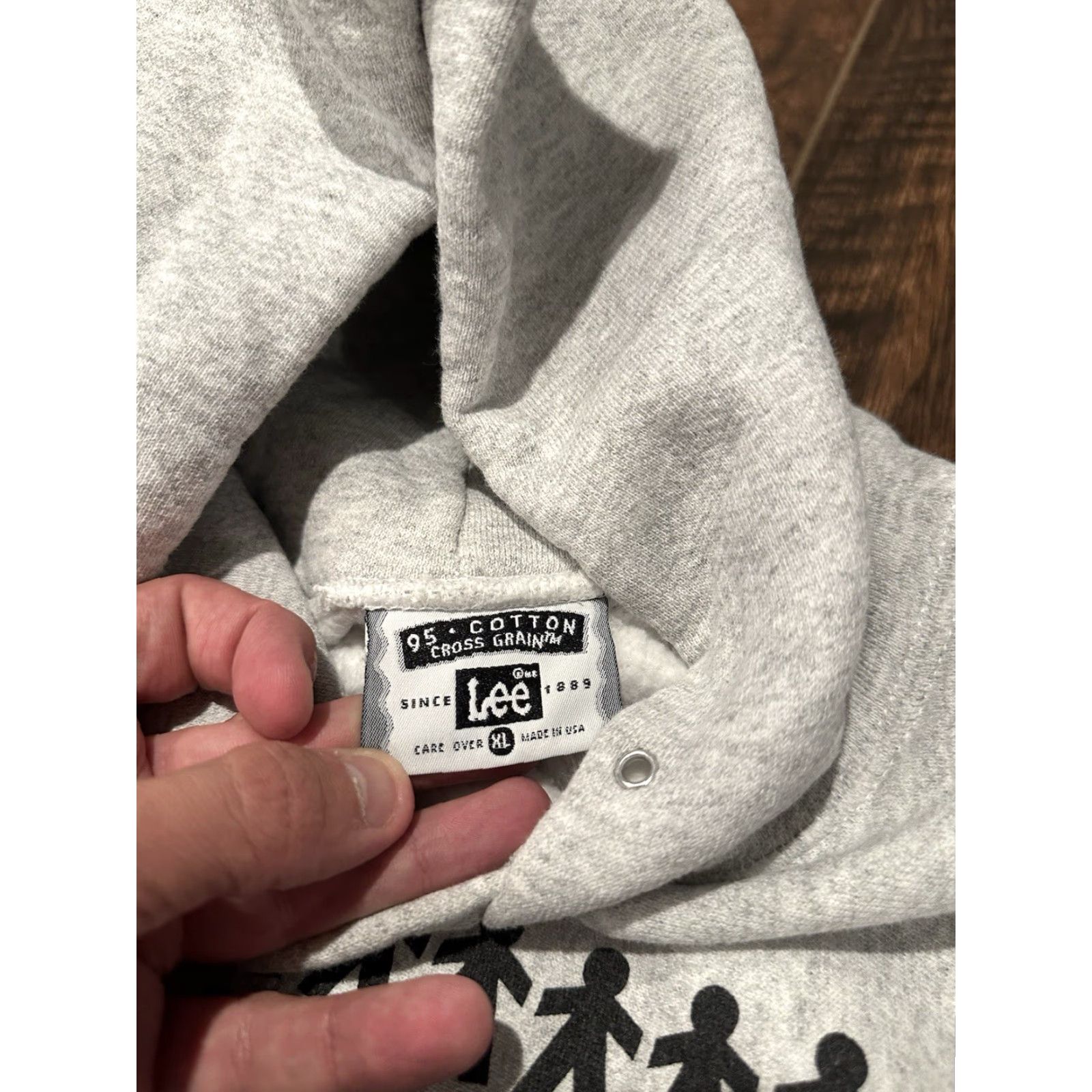 Lee VINTAGE Lee Cross Grain Reverse Weave Hoodie Sweatshirt XL Gray 90s Reversible Mens Size US XL / EU 56 / 4 - 7 Thumbnail