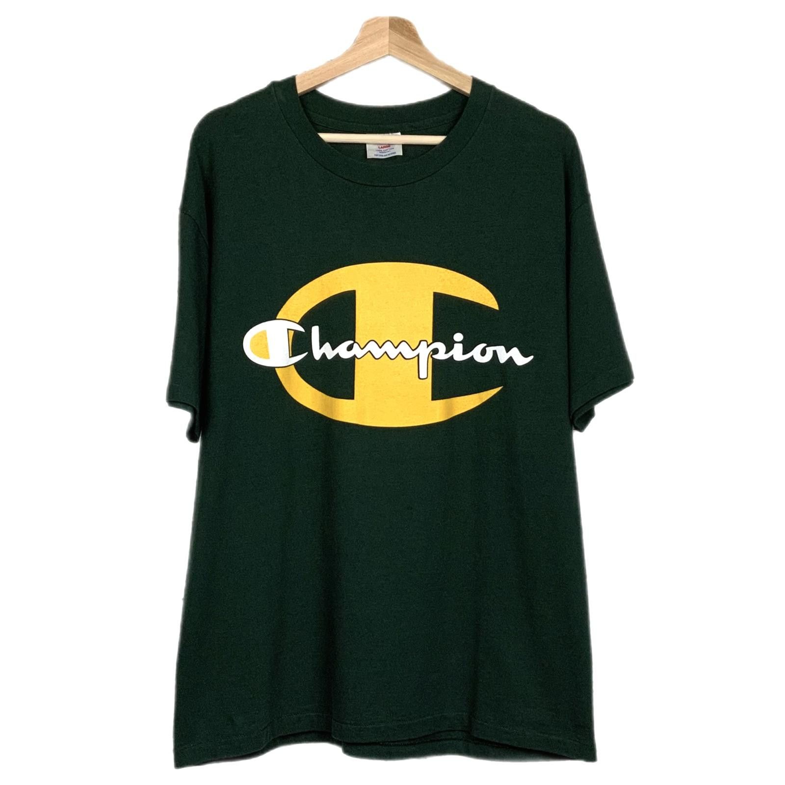 Champion Vintage 90s Champion Brand C Logo Dark Green T Shirt Large Size US XL / EU 56 / 4 - 1 Thumbnail