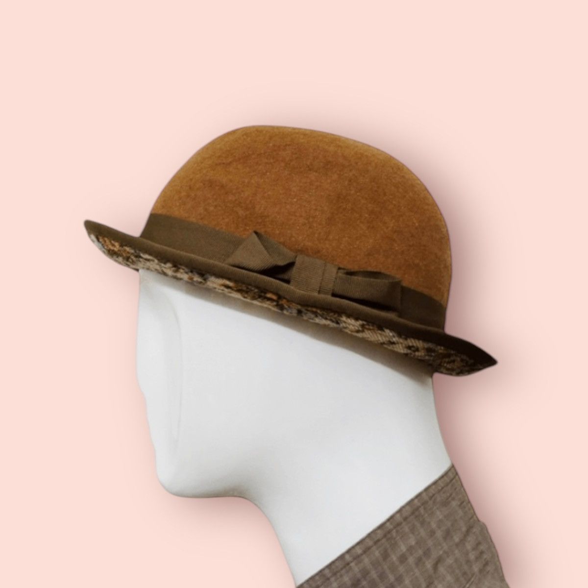 Designer × Japanese Brand × Vintage VINTAGE OLIVE DES OLIVE BOWLER HAT JAPAN Size ONE SIZE - 6 Thumbnail