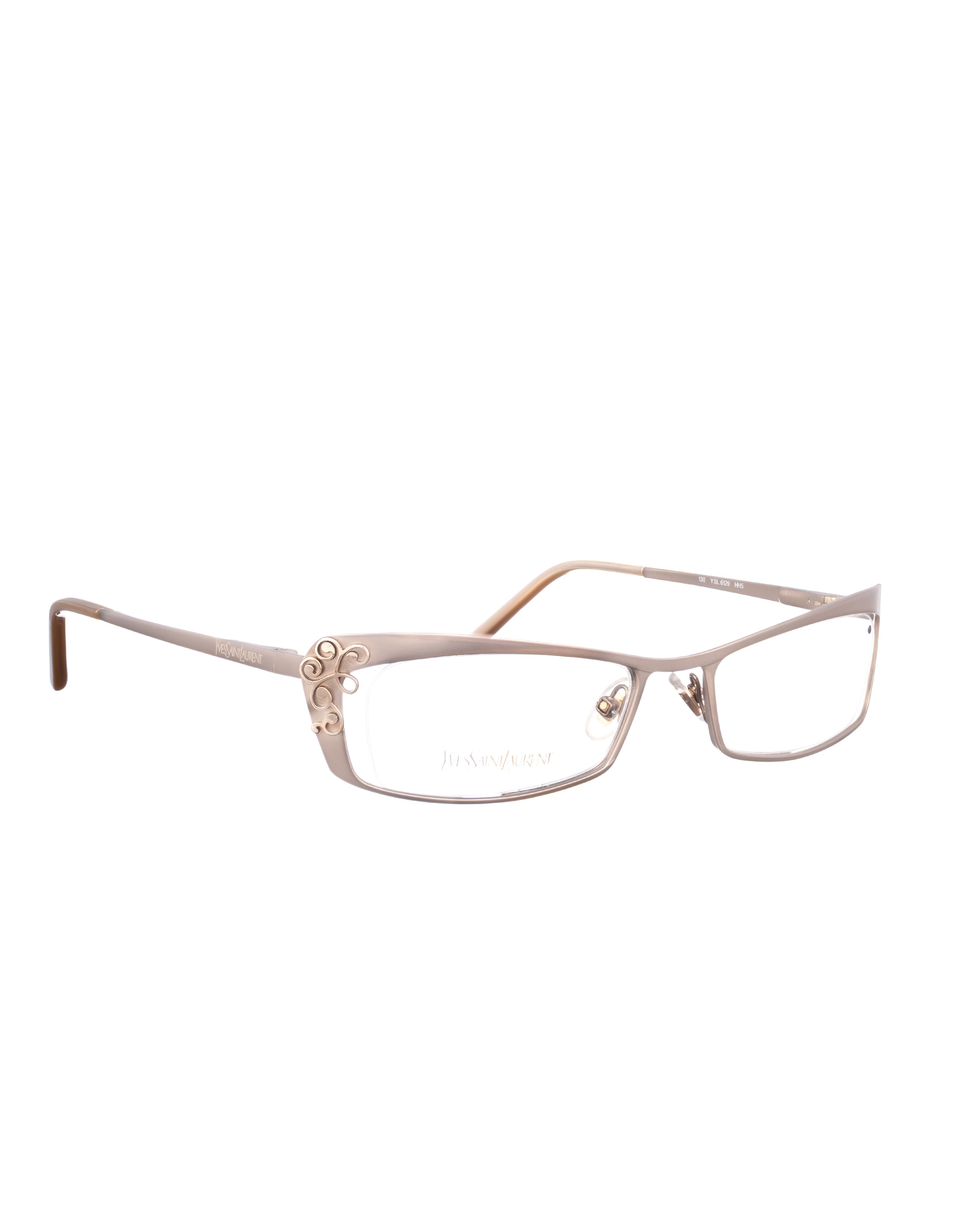 Saint Laurent Paris Yves Saint Laurent 90s Brown Glasses with Abstract Detail Size ONE SIZE - 3 Thumbnail