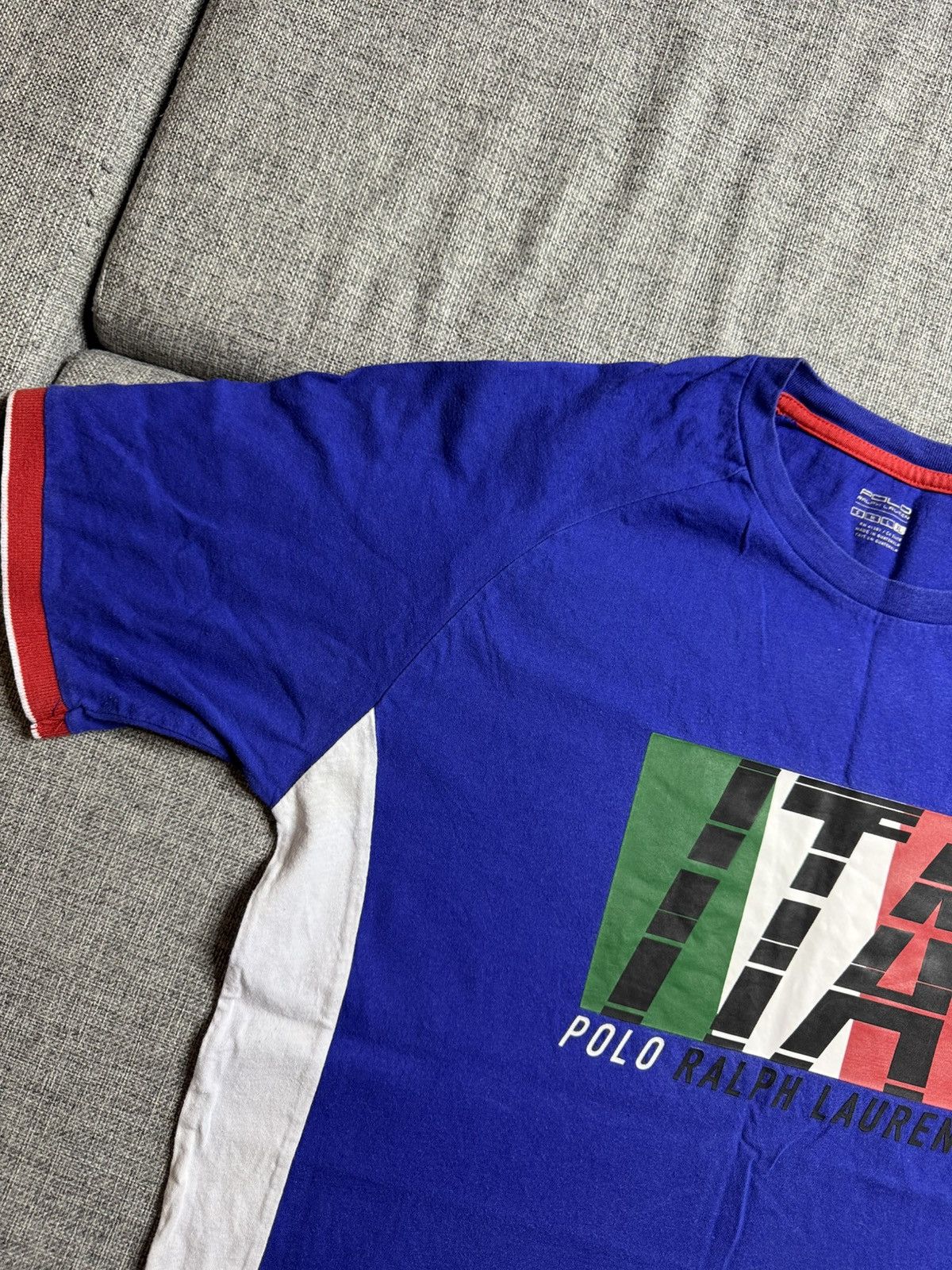 Polo Ralph Lauren Vintage Polo Ralph Lauren Big Logo Italy navy T-Shirt Size US XL / EU 56 / 4 - 8 Thumbnail