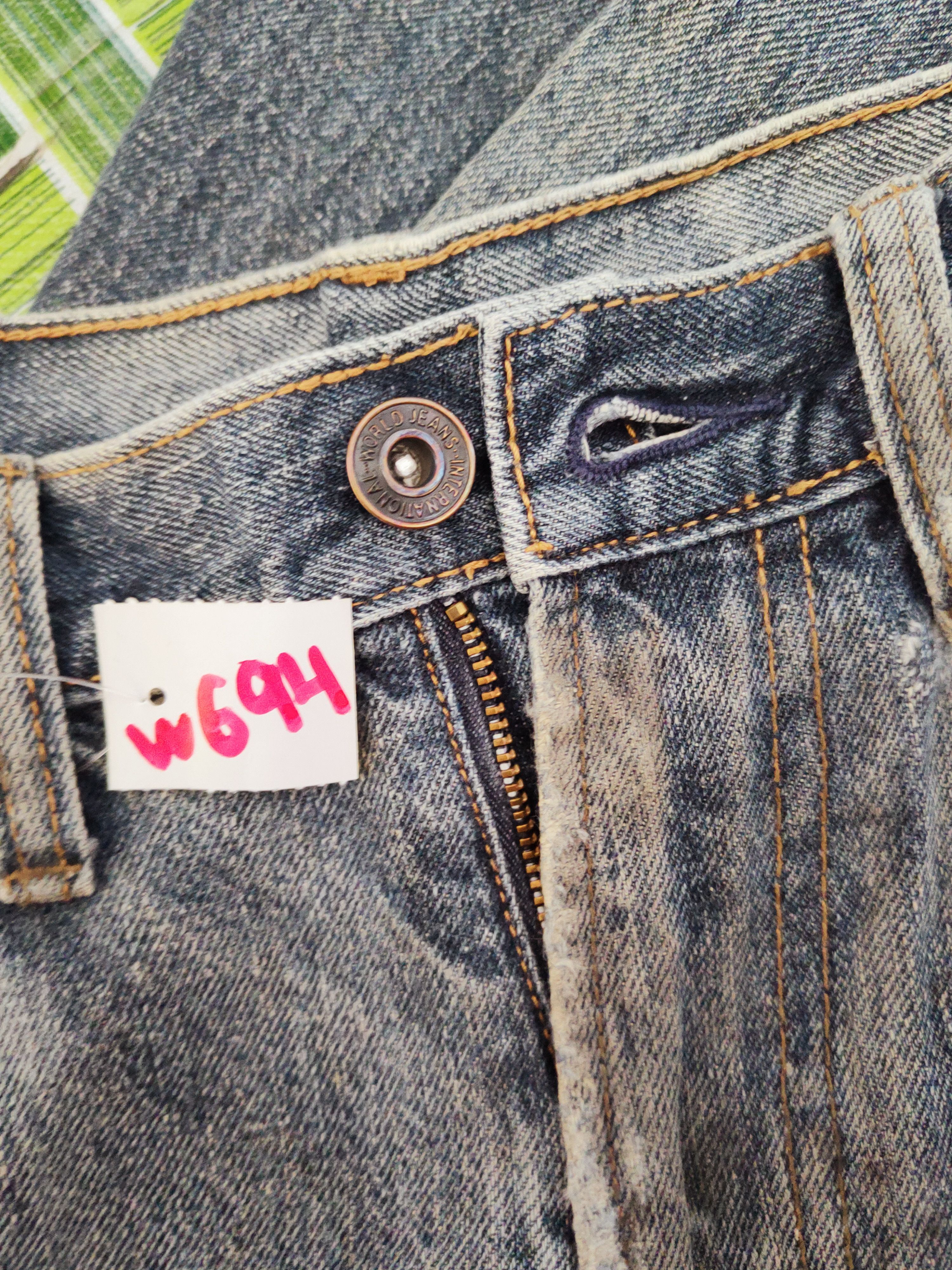 Japanese Brand Japanese Brand Dark Blue Faded Distressed Ripped Jeans #W694 Size US 33 - 14 Thumbnail