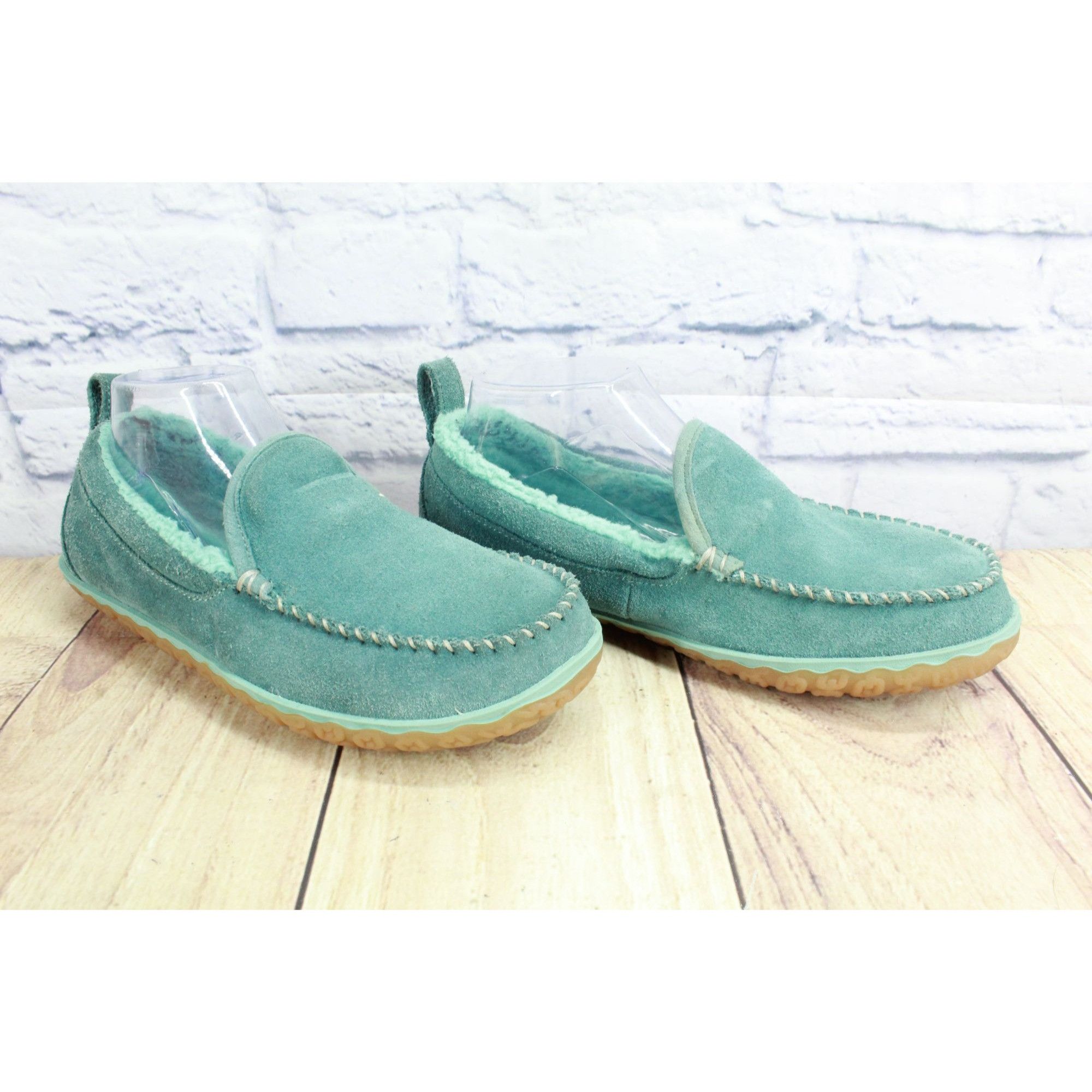 L.L. Bean LL Bean Green Fleece Lined Mountain Moccasins Size US 8 / IT 38 - 2 Thumbnail