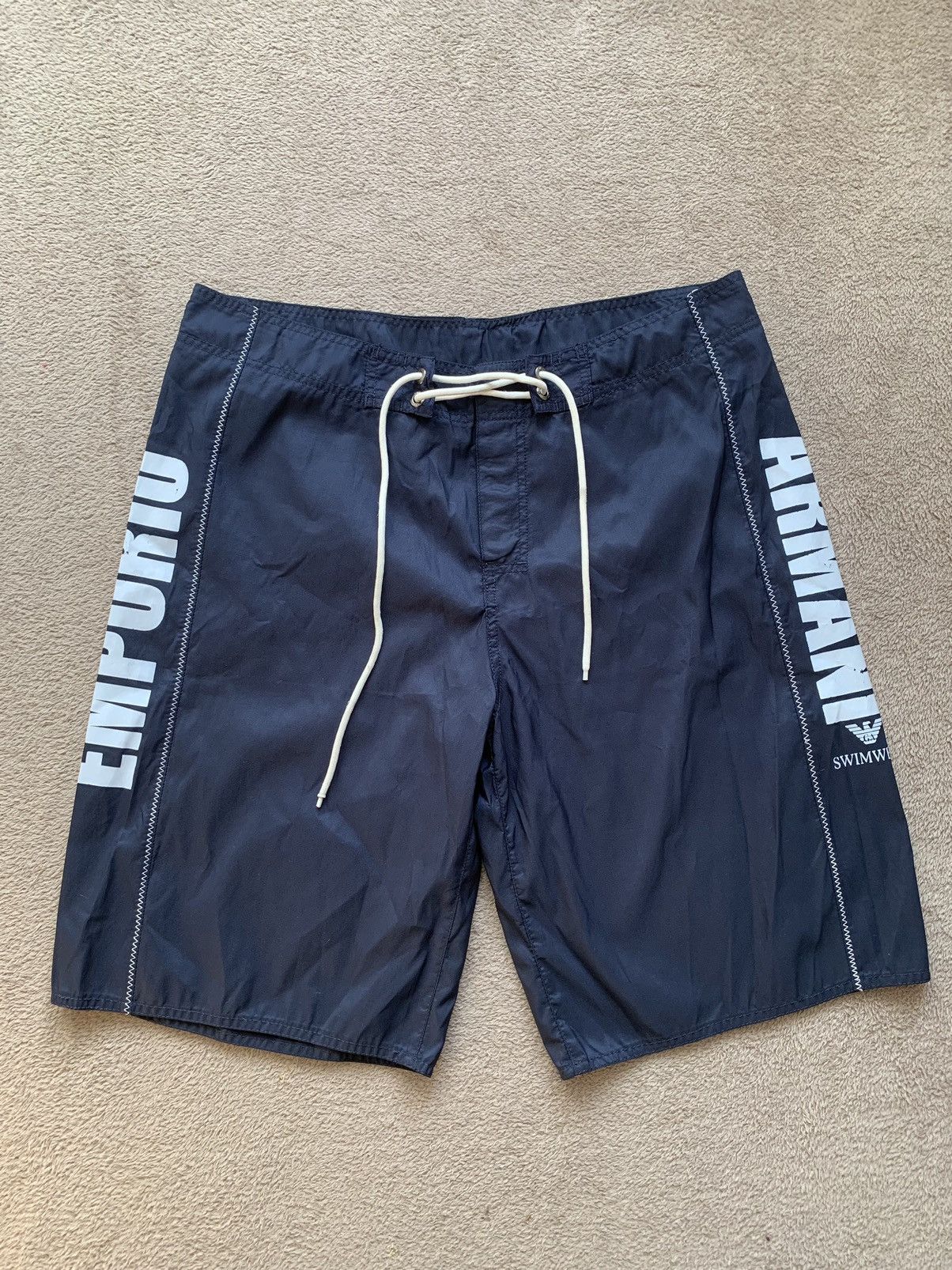Armani × Vintage Emporio Armani vintage Y2K baggy Shorts Size US 36 / EU 52 - 1 Thumbnail