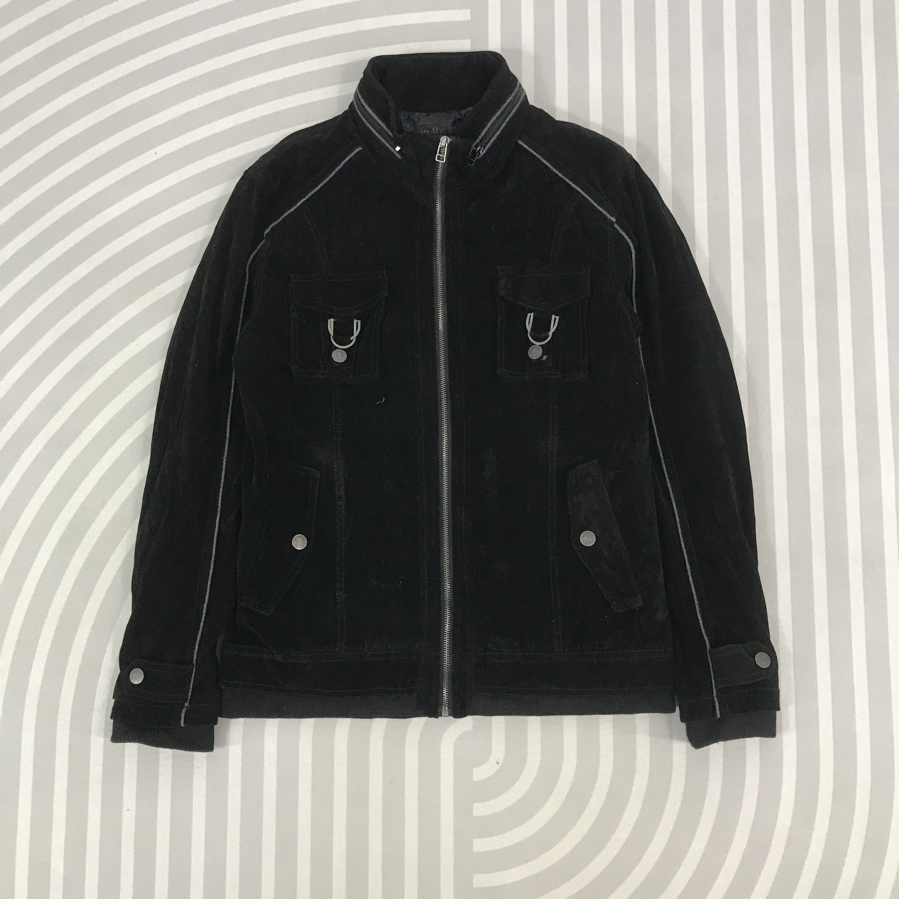 In The Attic × Japanese Brand In The Attic Japan Black Velvet design zipper Jacket Size US L / EU 52-54 / 3 - 1 Thumbnail