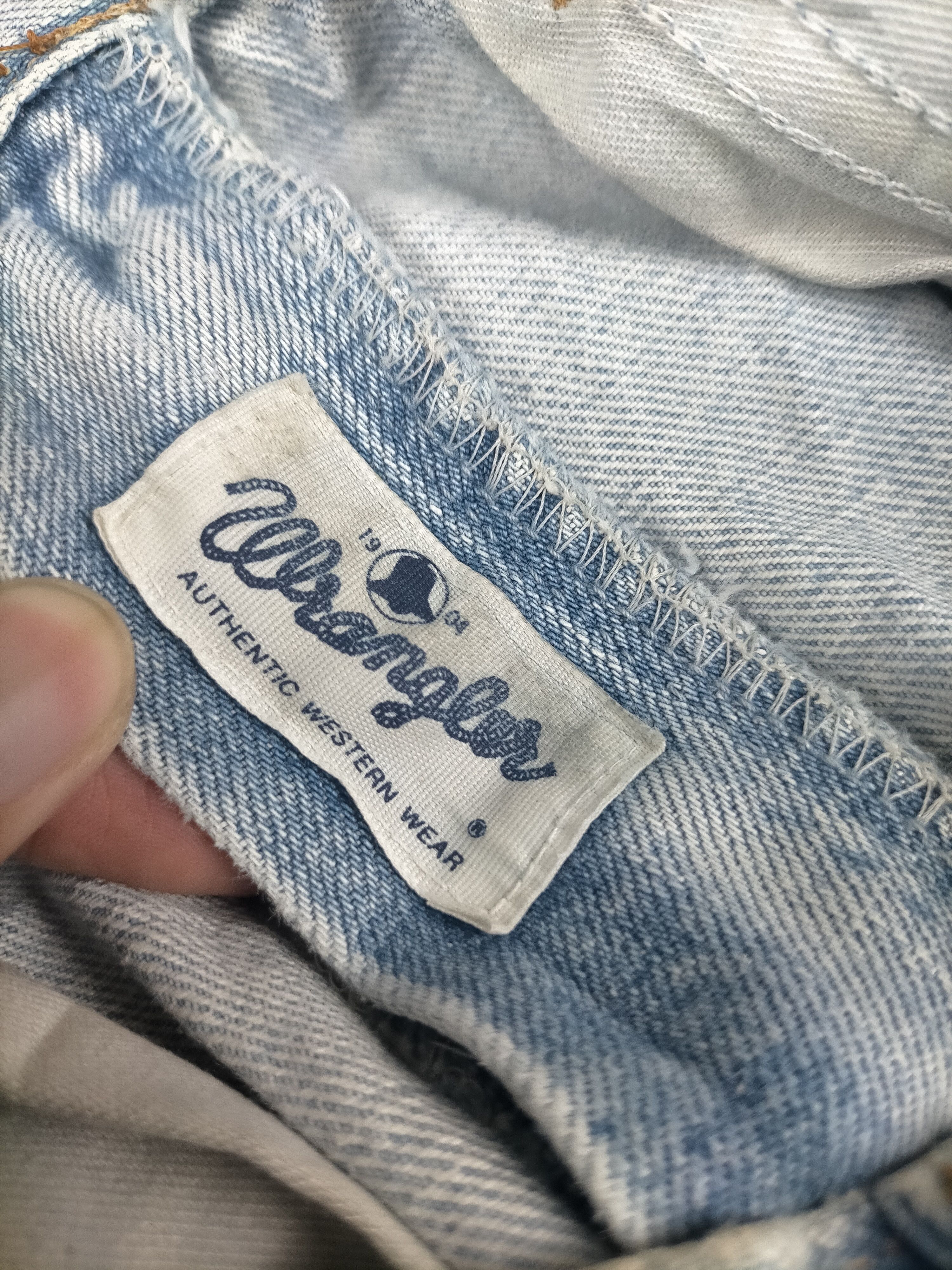 Wrangler 🔥 Vintage Wrangler Grunge Light Wash Distressed Jeans Size US 28 / EU 44 - 8 Thumbnail